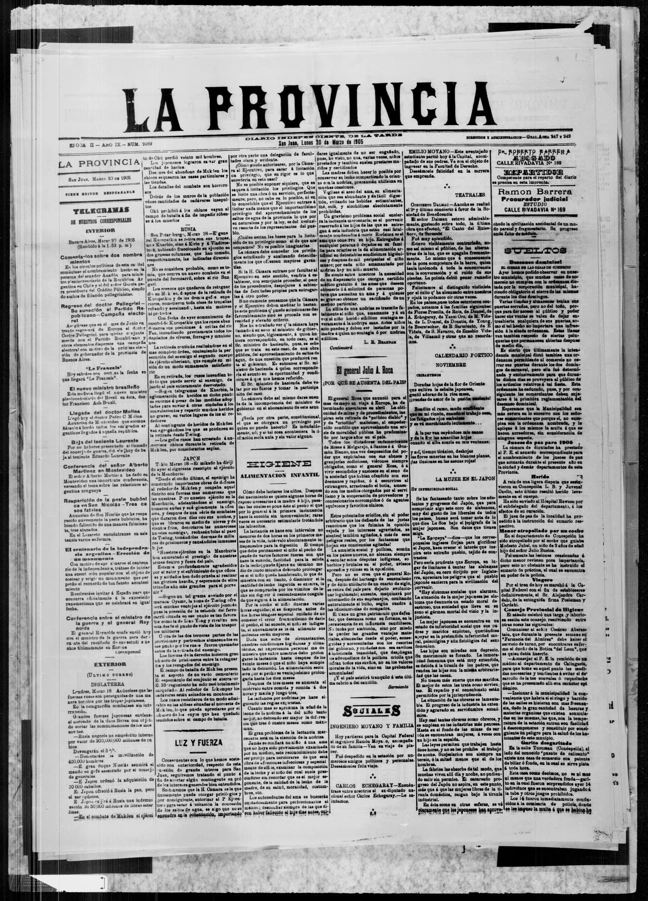 Portada · 20 de Marzo de 1905