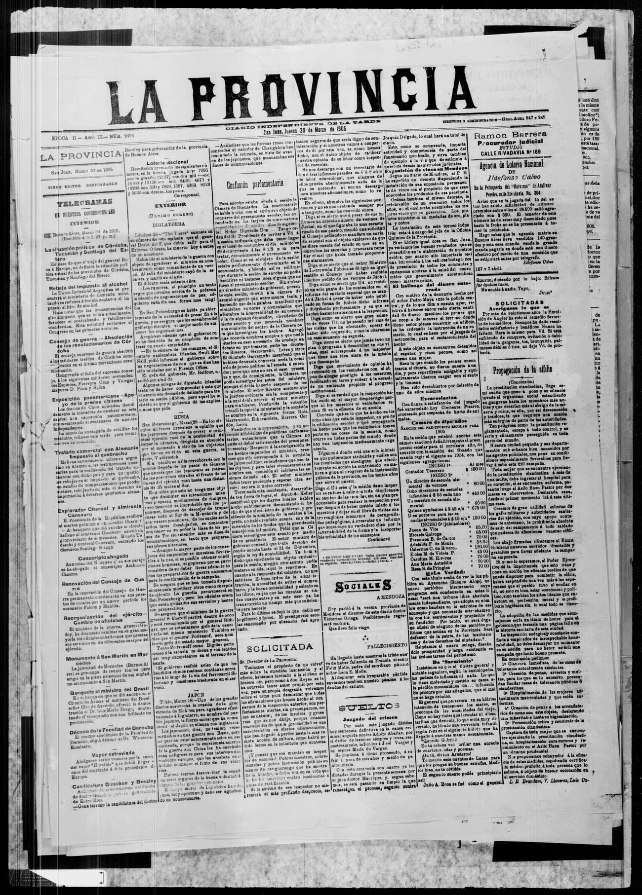 Portada · 30 de Marzo de 1905