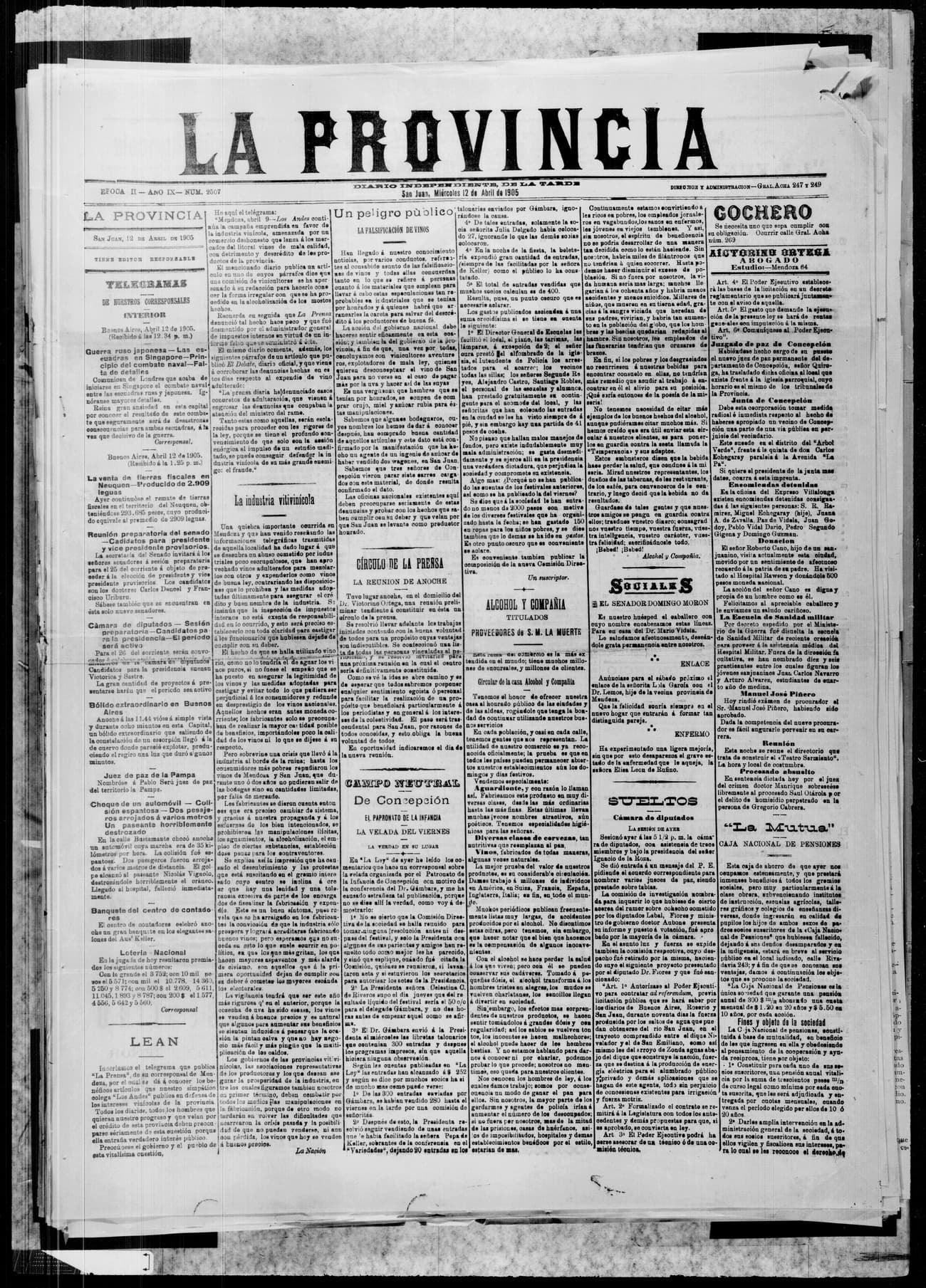 Portada · 12 de Abril de 1905