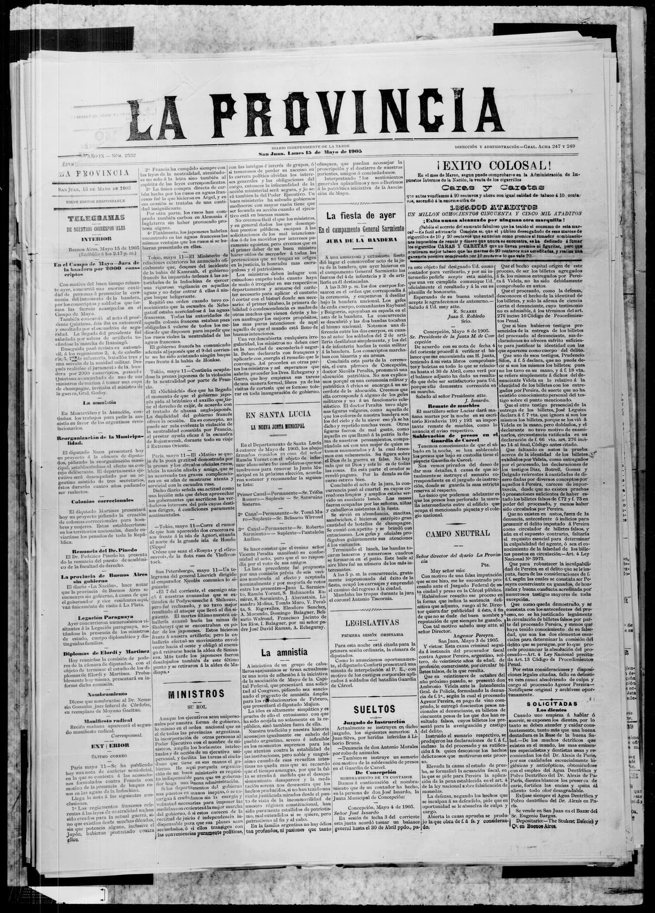 Portada · 13 de Mayo de 1903