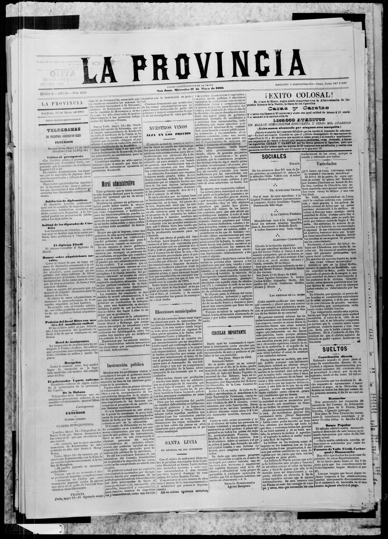 Portada · 17 de Mayo de 1903