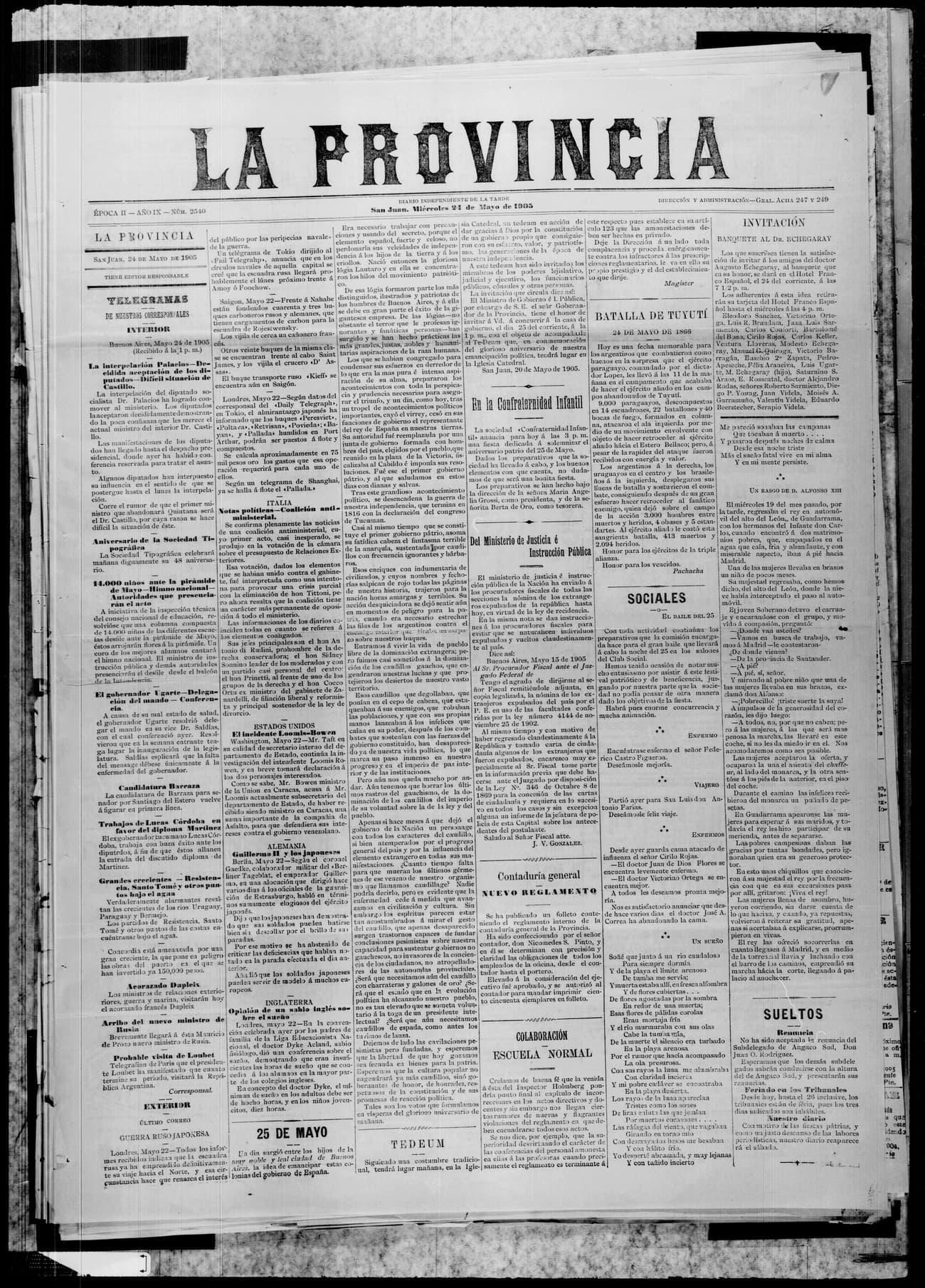 Portada · 24 de Mayo de 1905