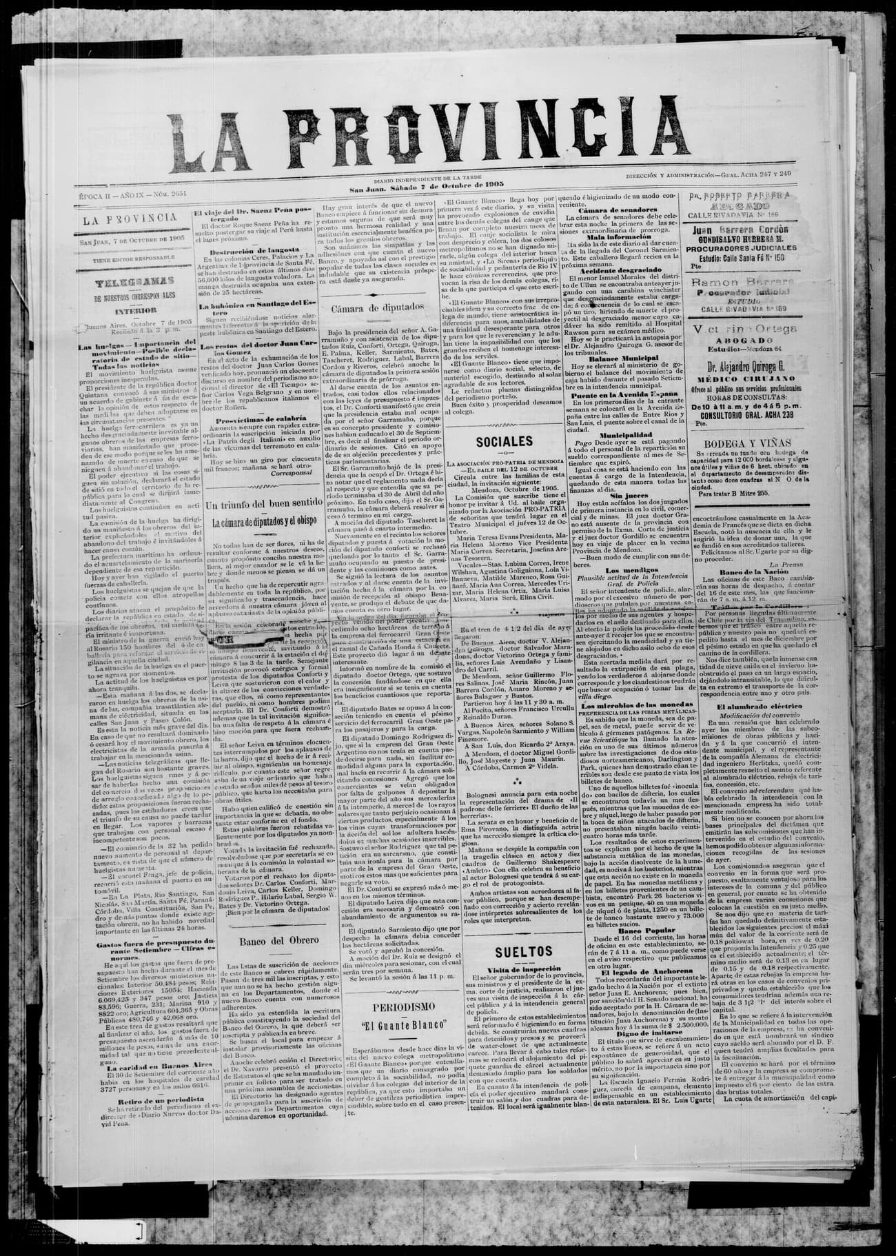 Portada · 7 de Octubre de 1905