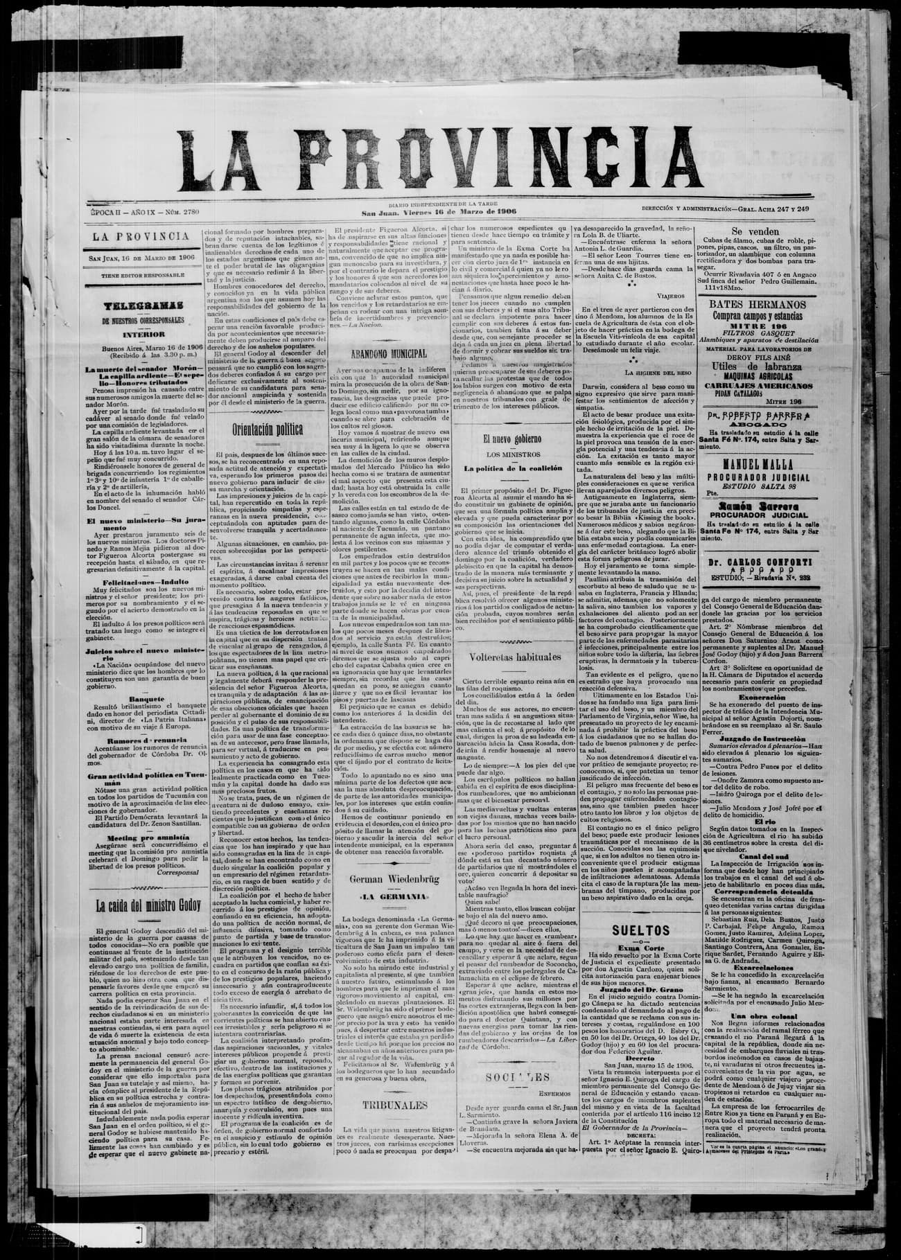 Portada · 16 de Marzo de 1906