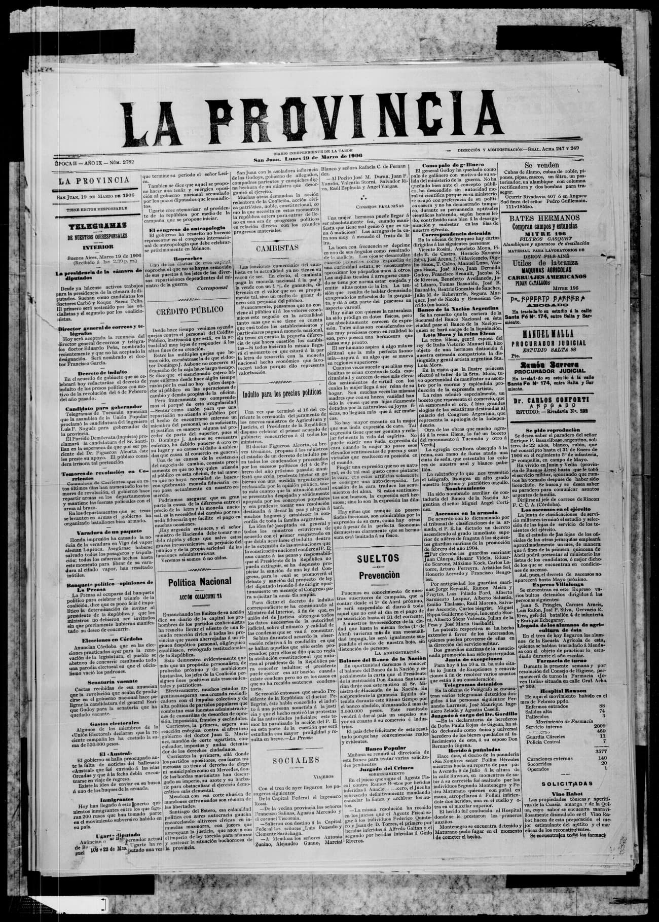 Portada · 19 de Marzo de 1906