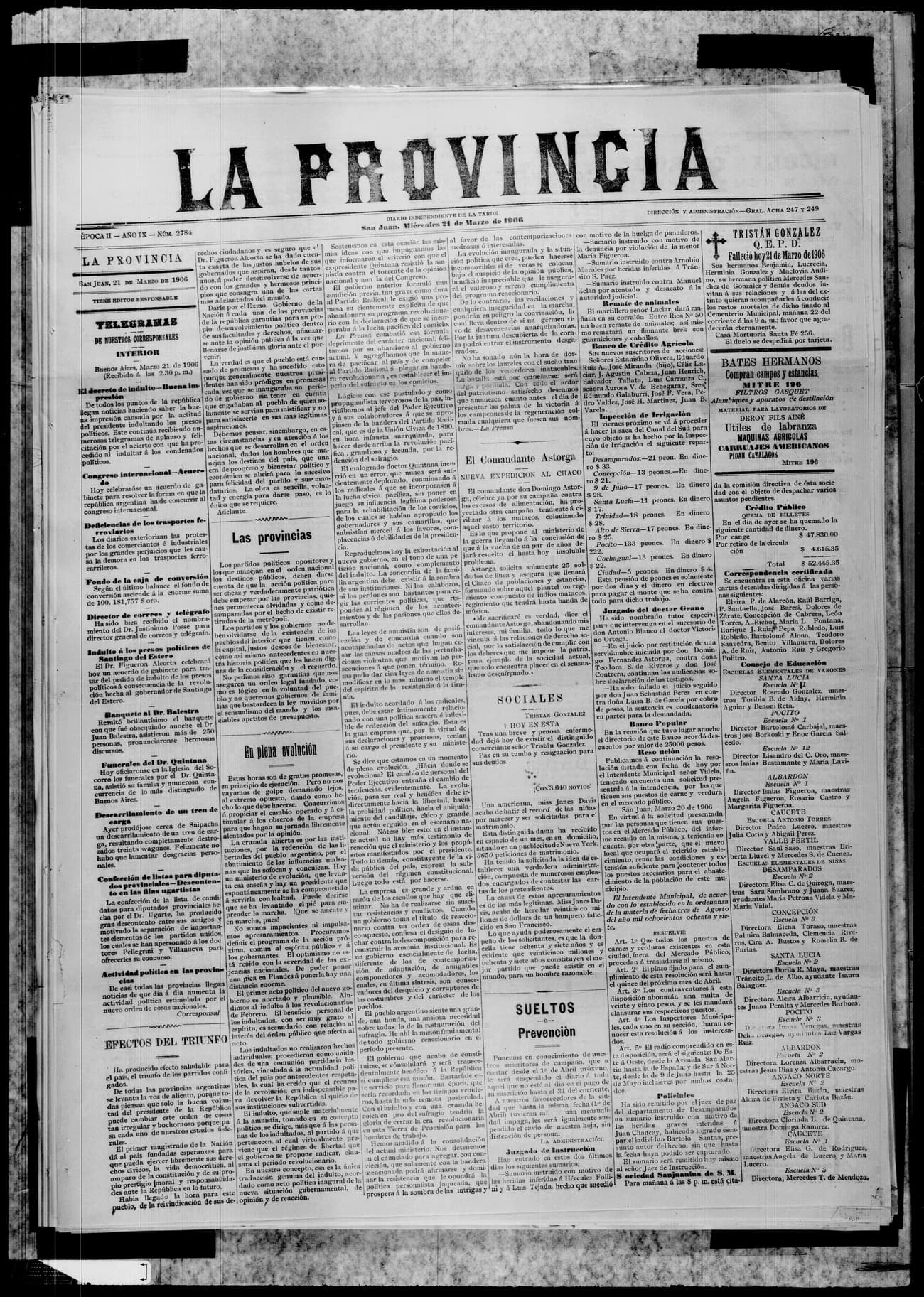 Portada · 21 de Marzo de 1906