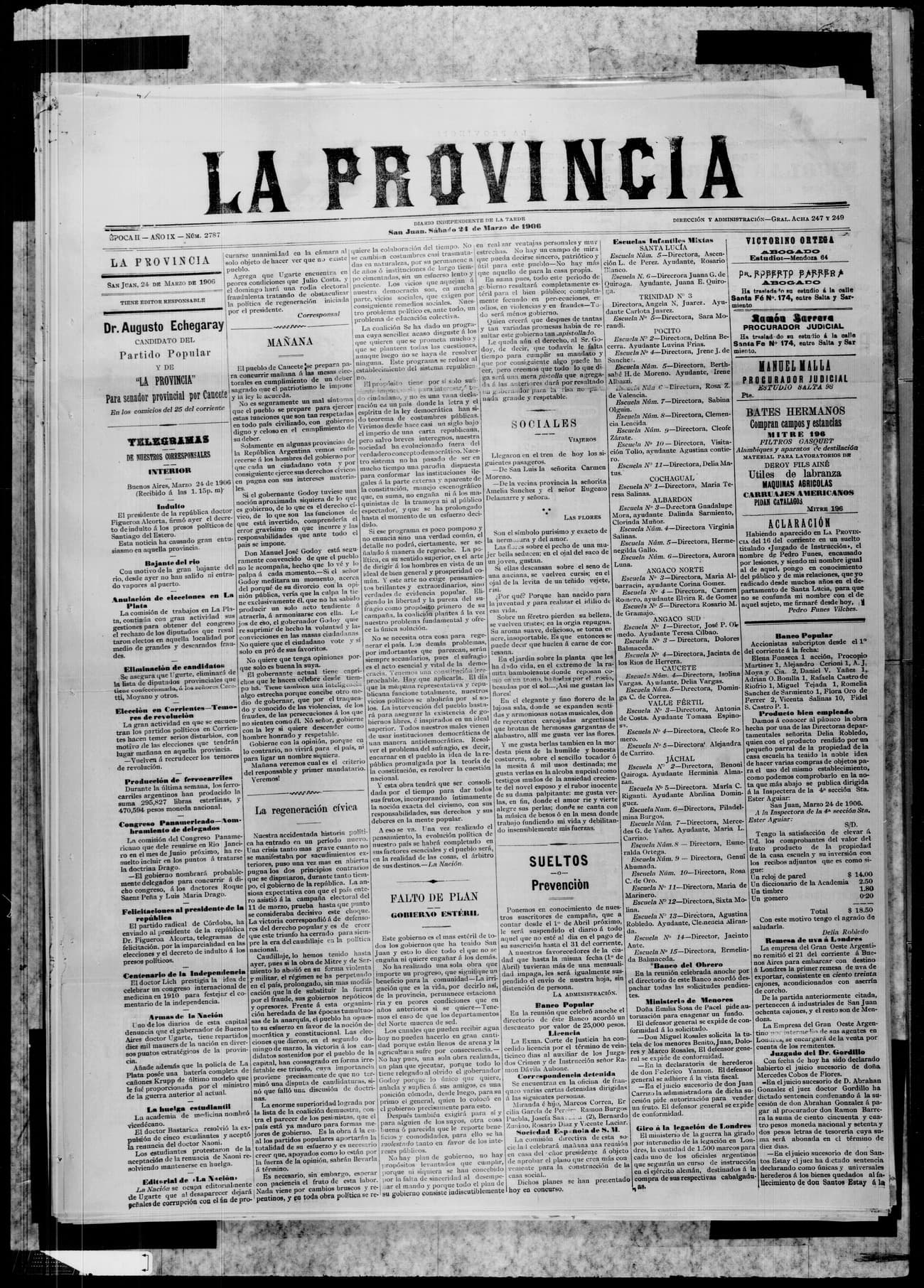 Portada · 24 de Marzo de 1906