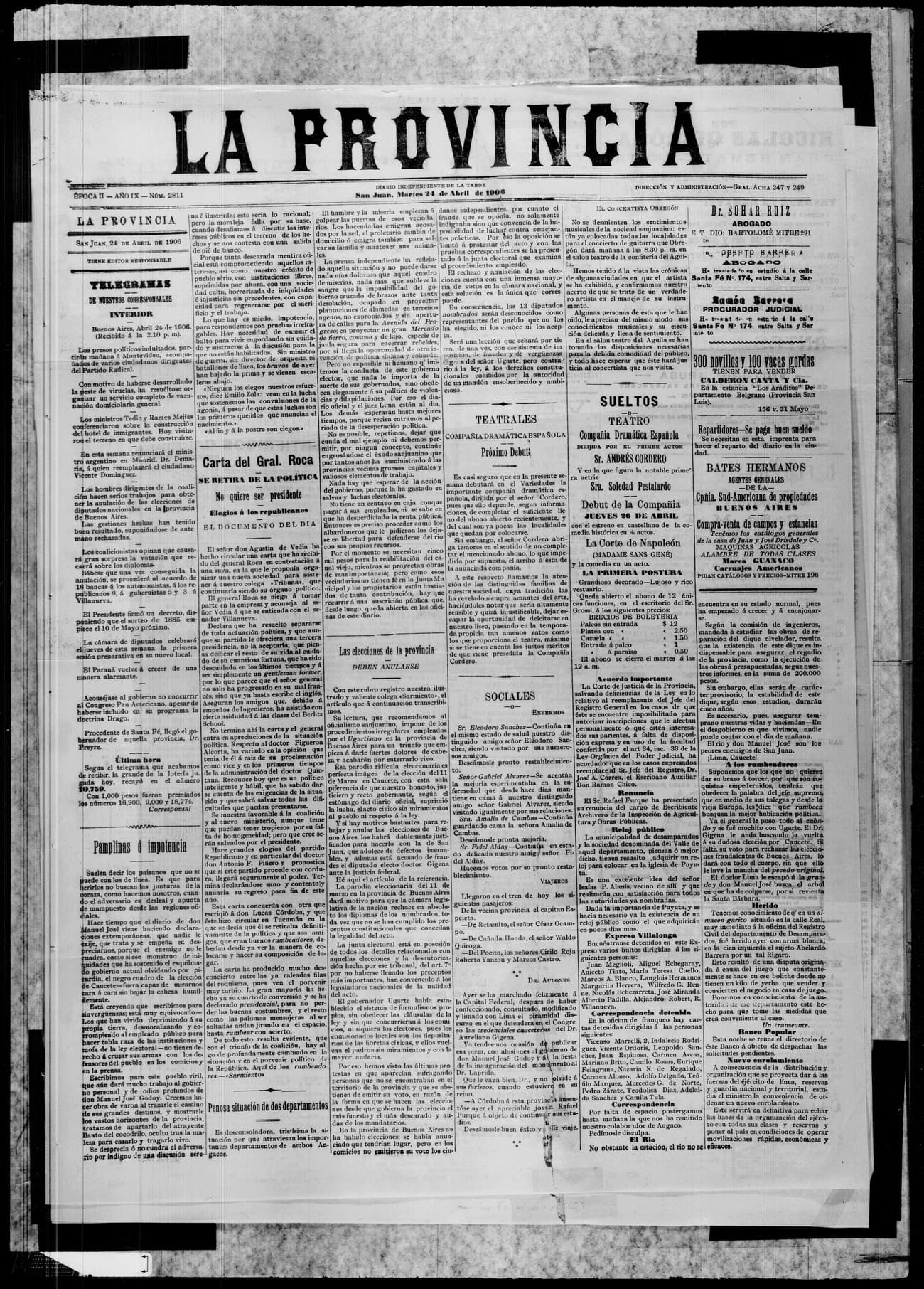 Portada · 24 de Abril de 1906