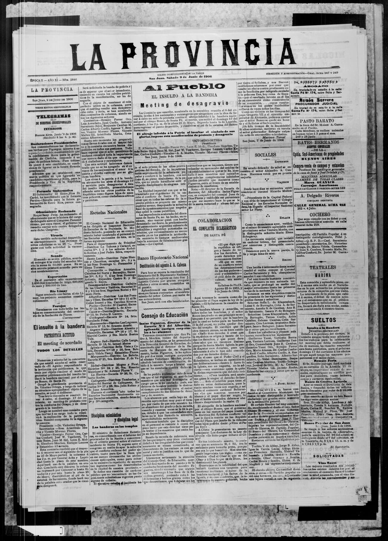 Portada · 9 de Junio de 1906
