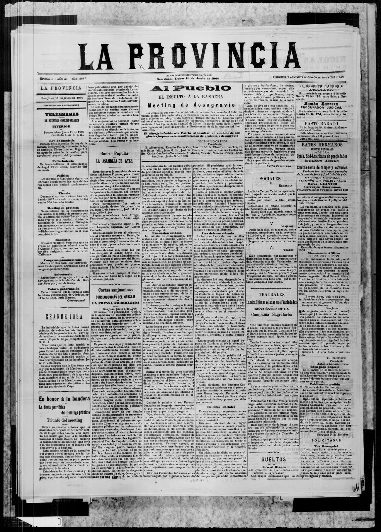 Portada · 11 de Junio de 1906