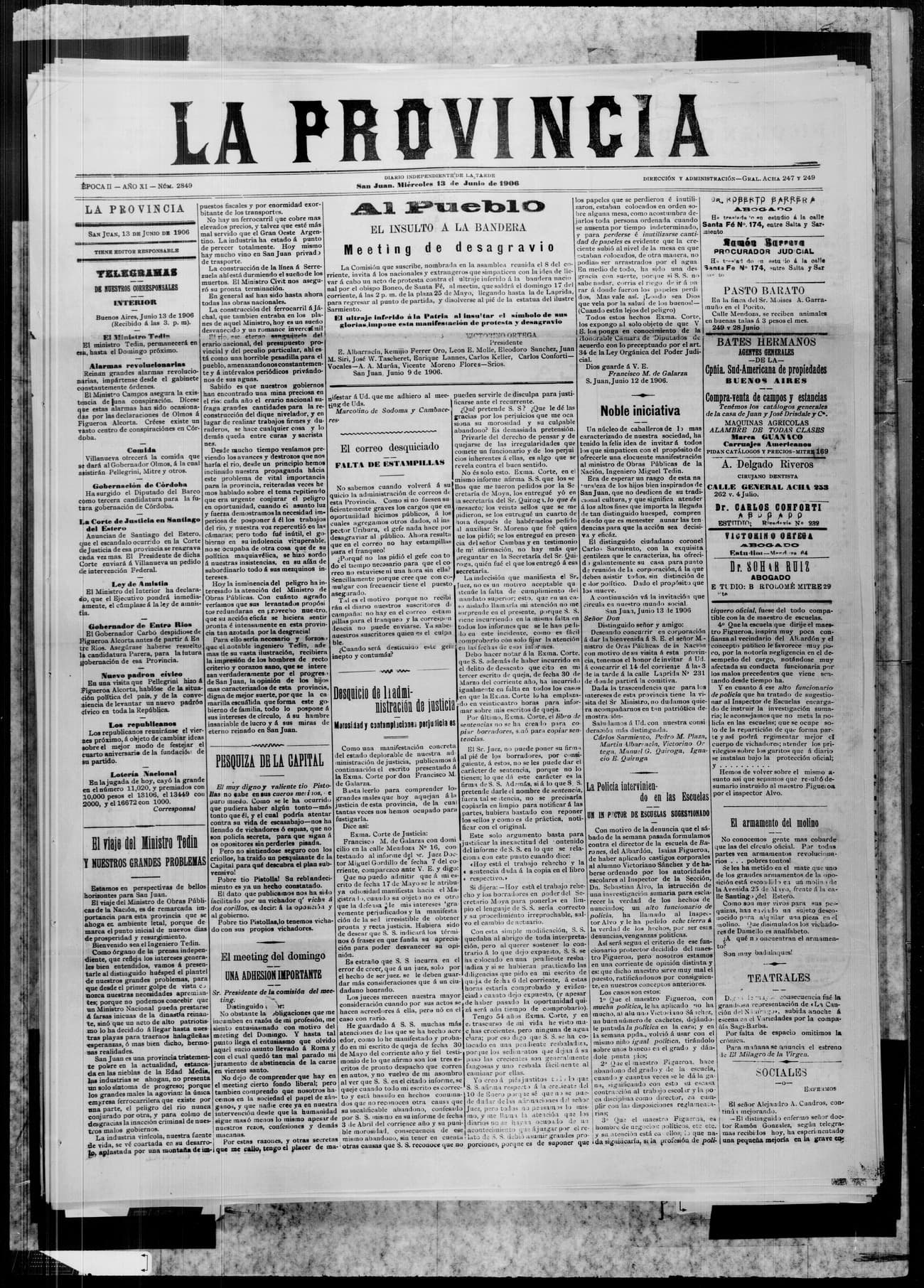 Portada · 13 de Junio de 1906