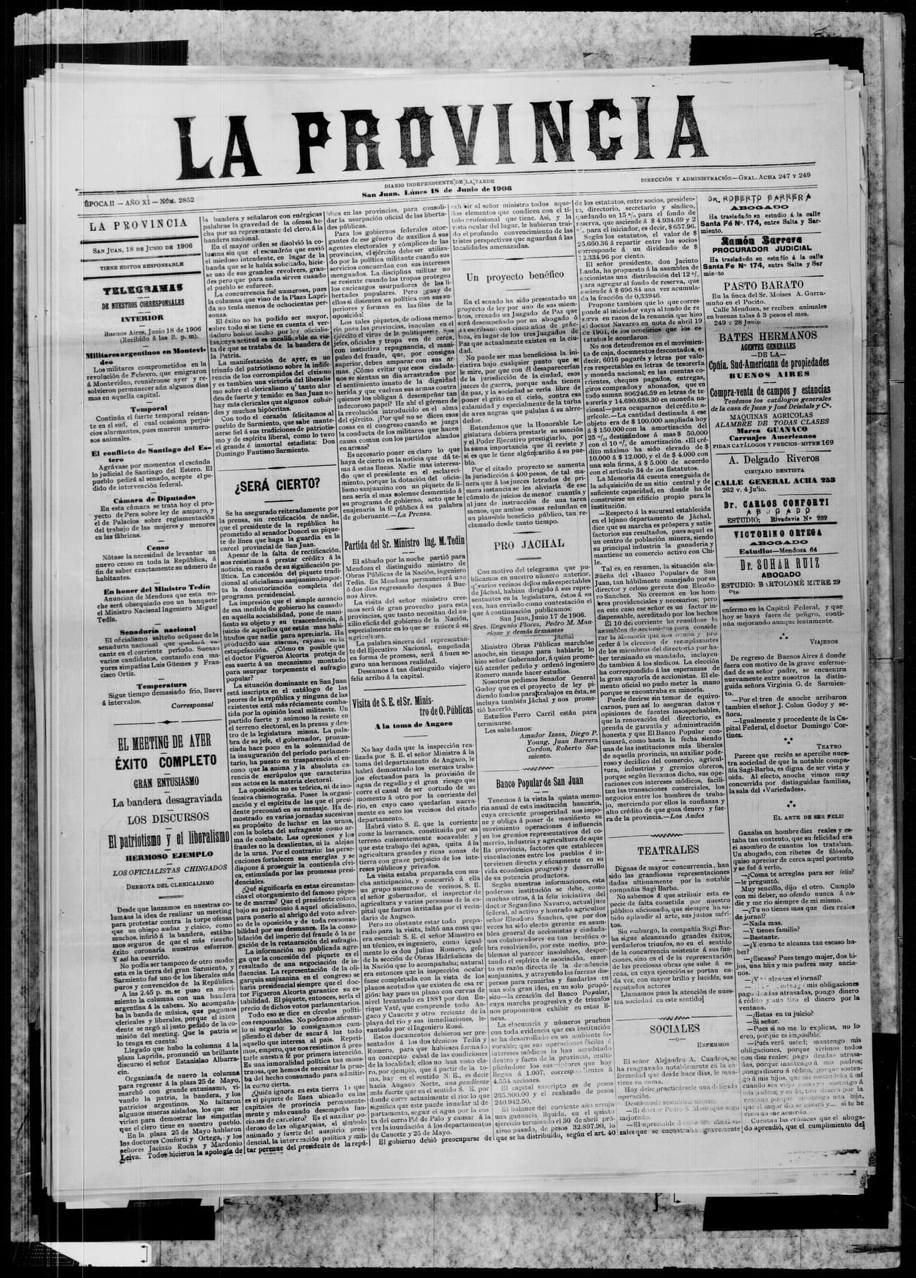 Portada · 18 de Junio de 1906