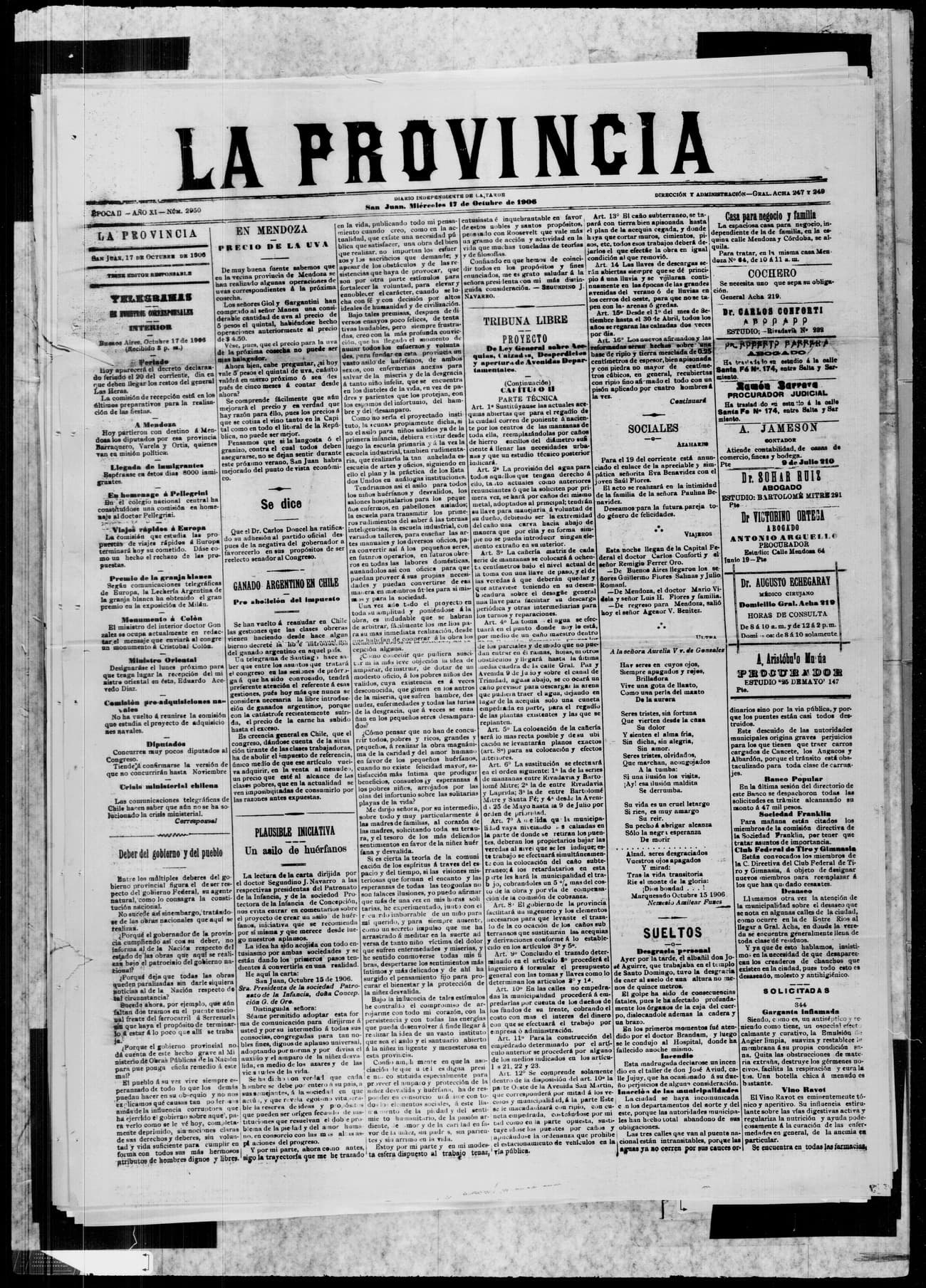 Portada · 17 de Octubre de 1906