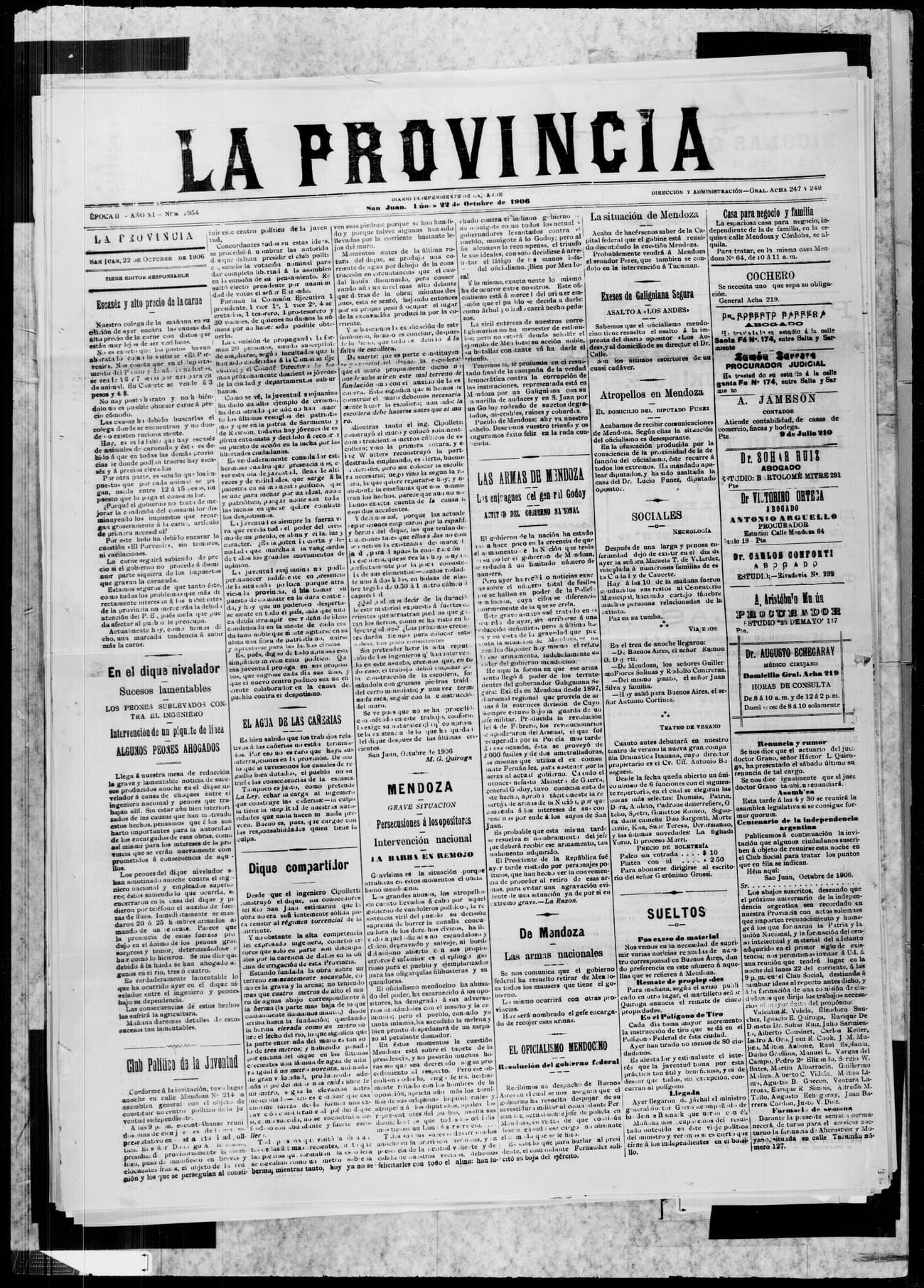 Portada · 22 de Octubre de 1906