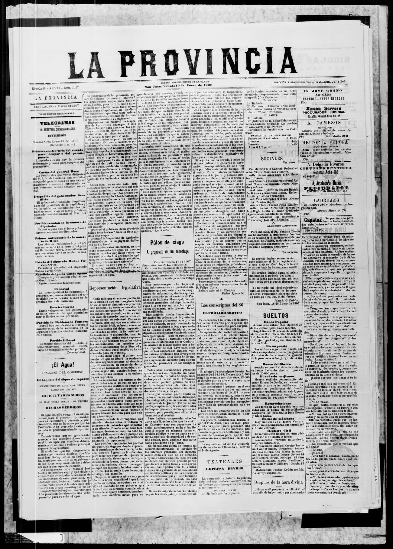 Portada · 19 de Enero de 1907