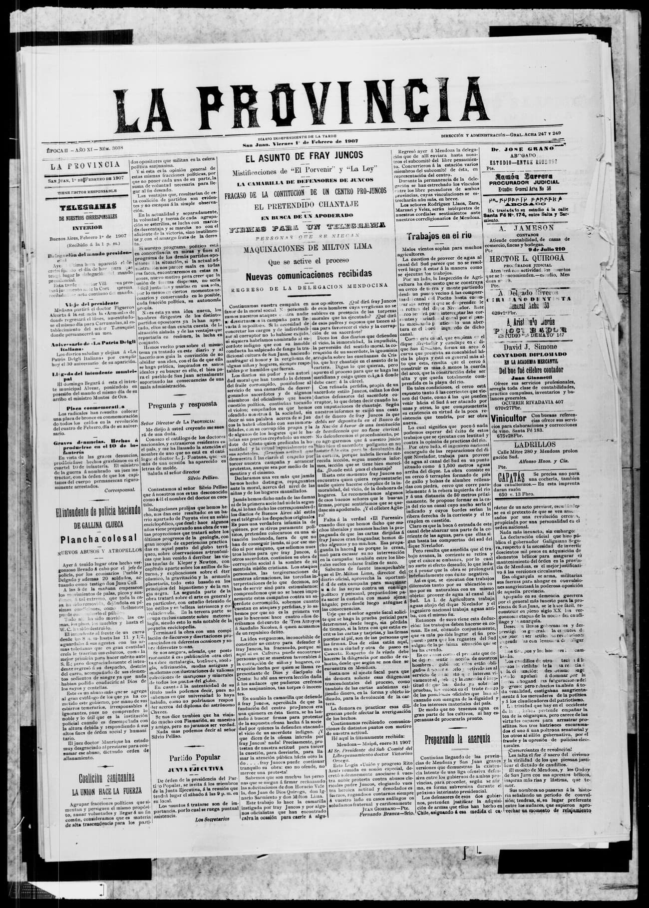 Portada · 1 de Febrero de 1907