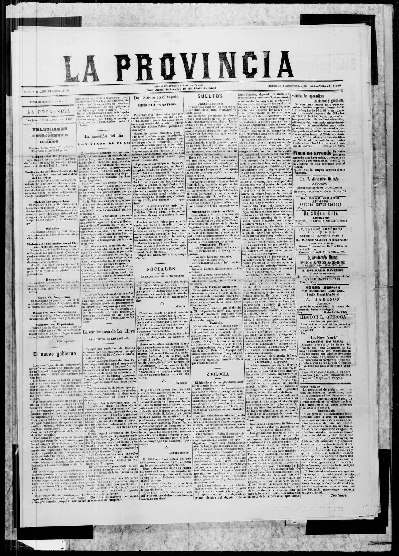 Portada · 17 de Abril de 1907