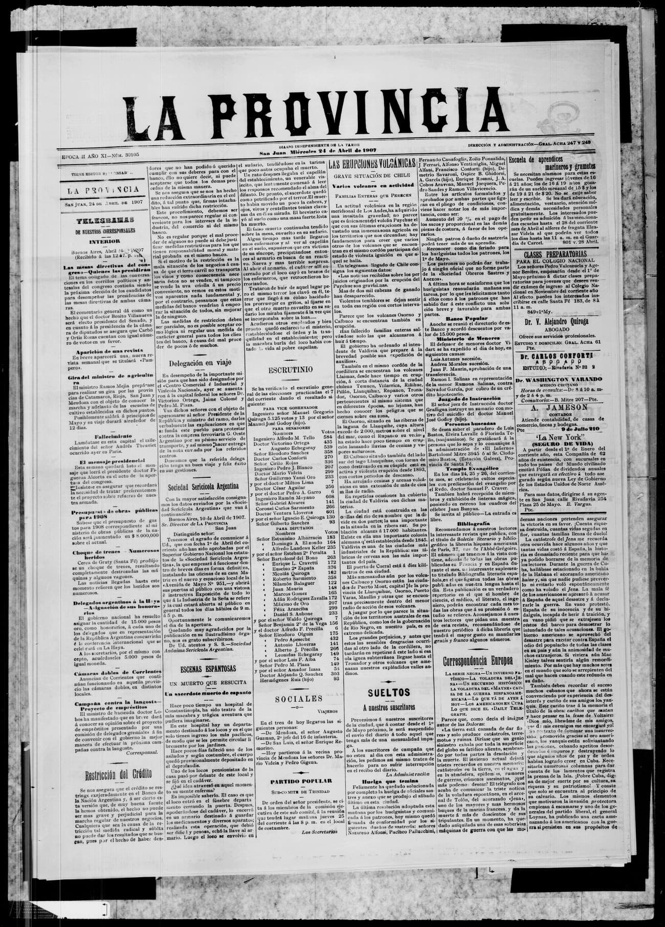 Portada · 24 de Abril de 1907