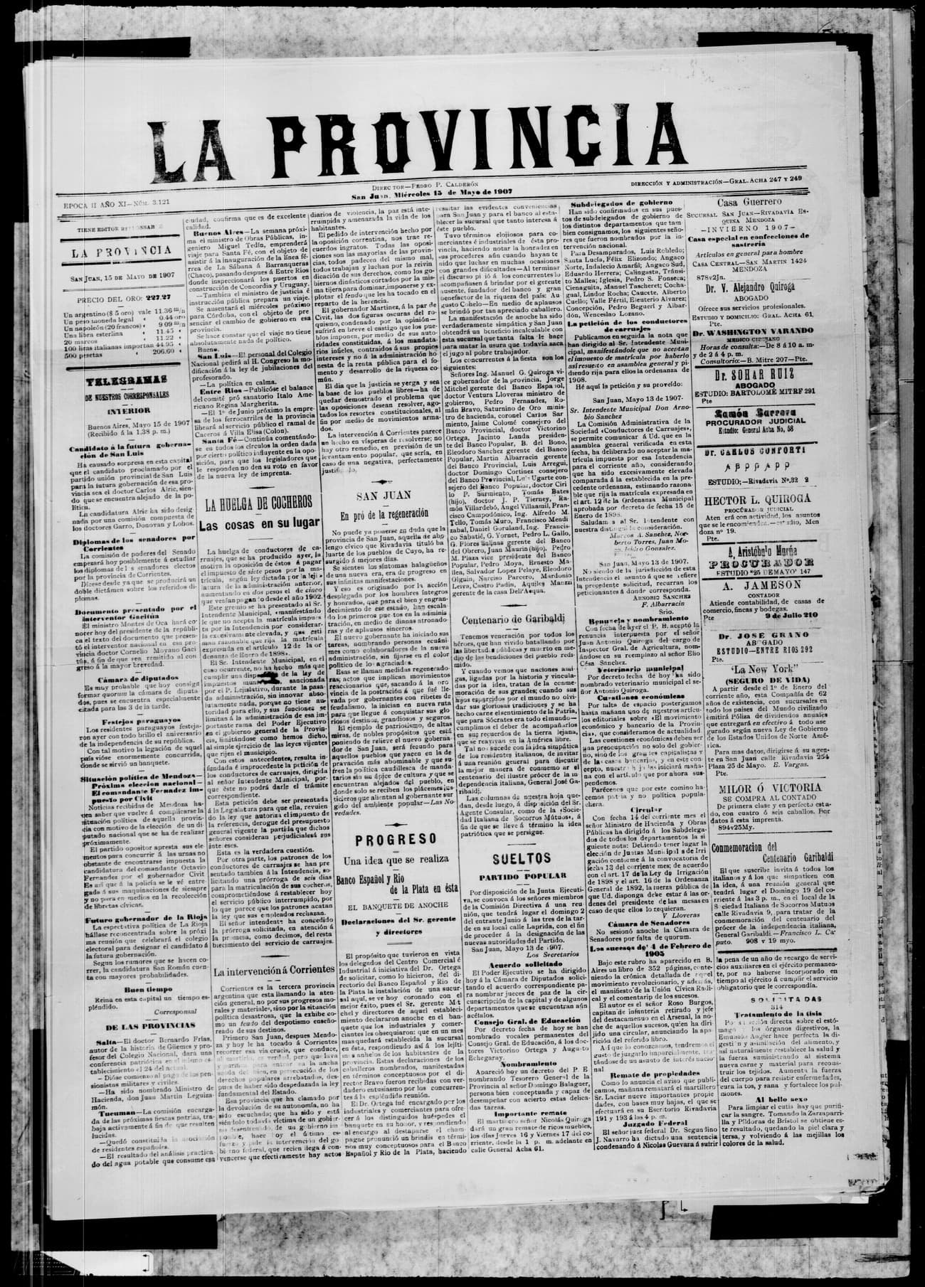 Portada · 15 de Mayo de 1907