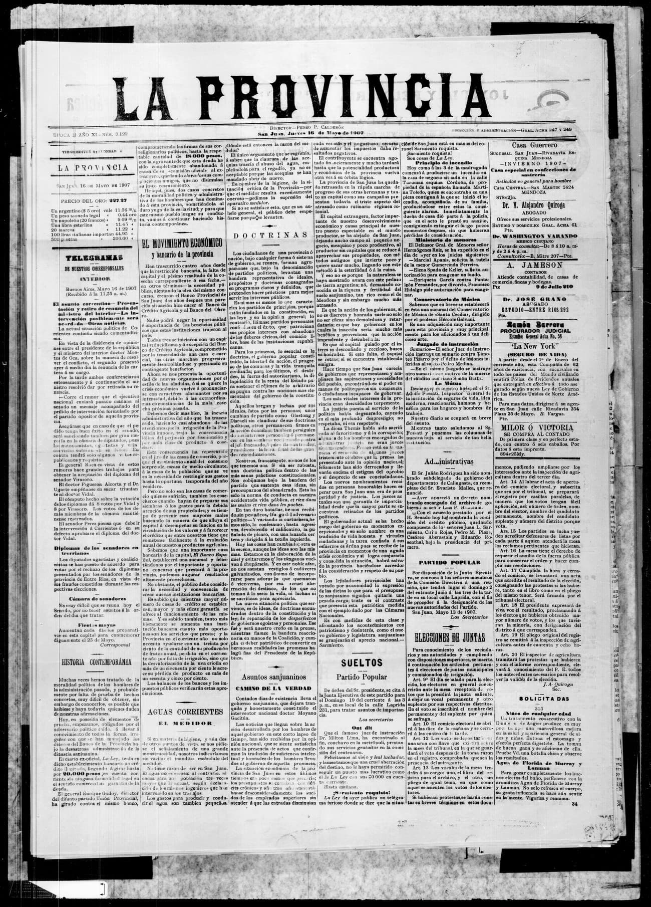 Portada · 16 de Mayo de 1907
