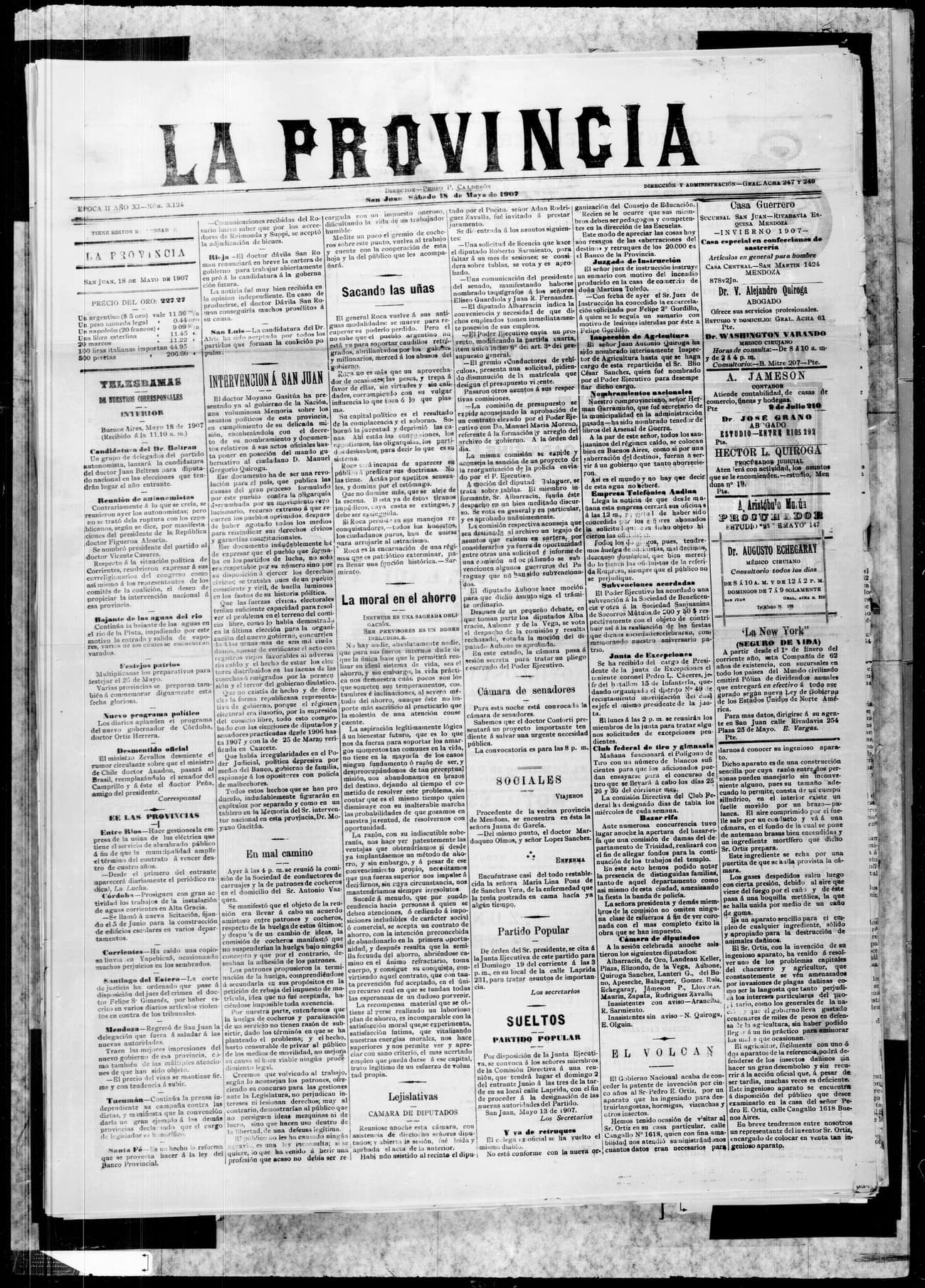 Portada · 18 de Mayo de 1907