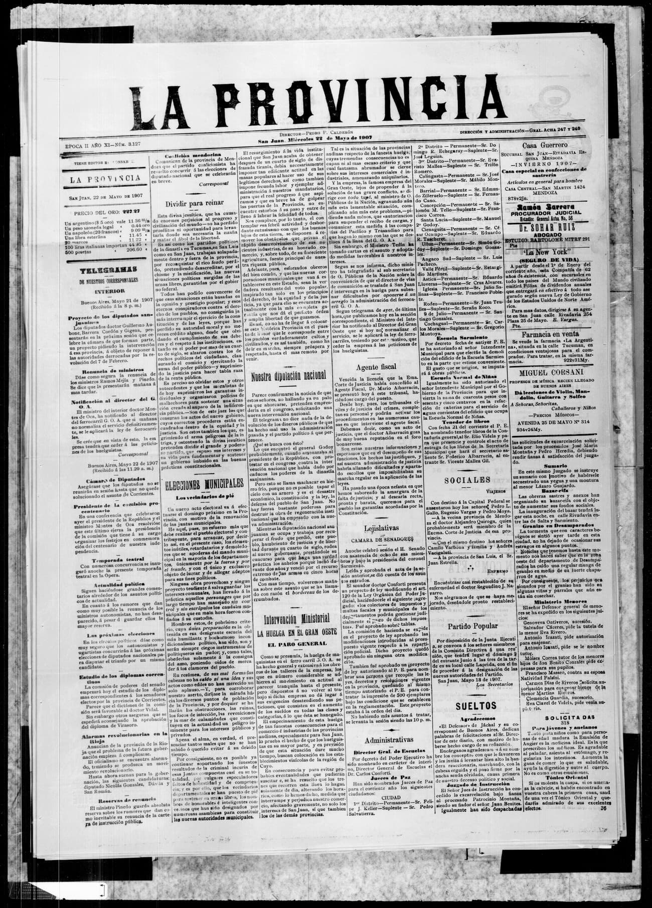 Portada · 22 de Mayo de 1907