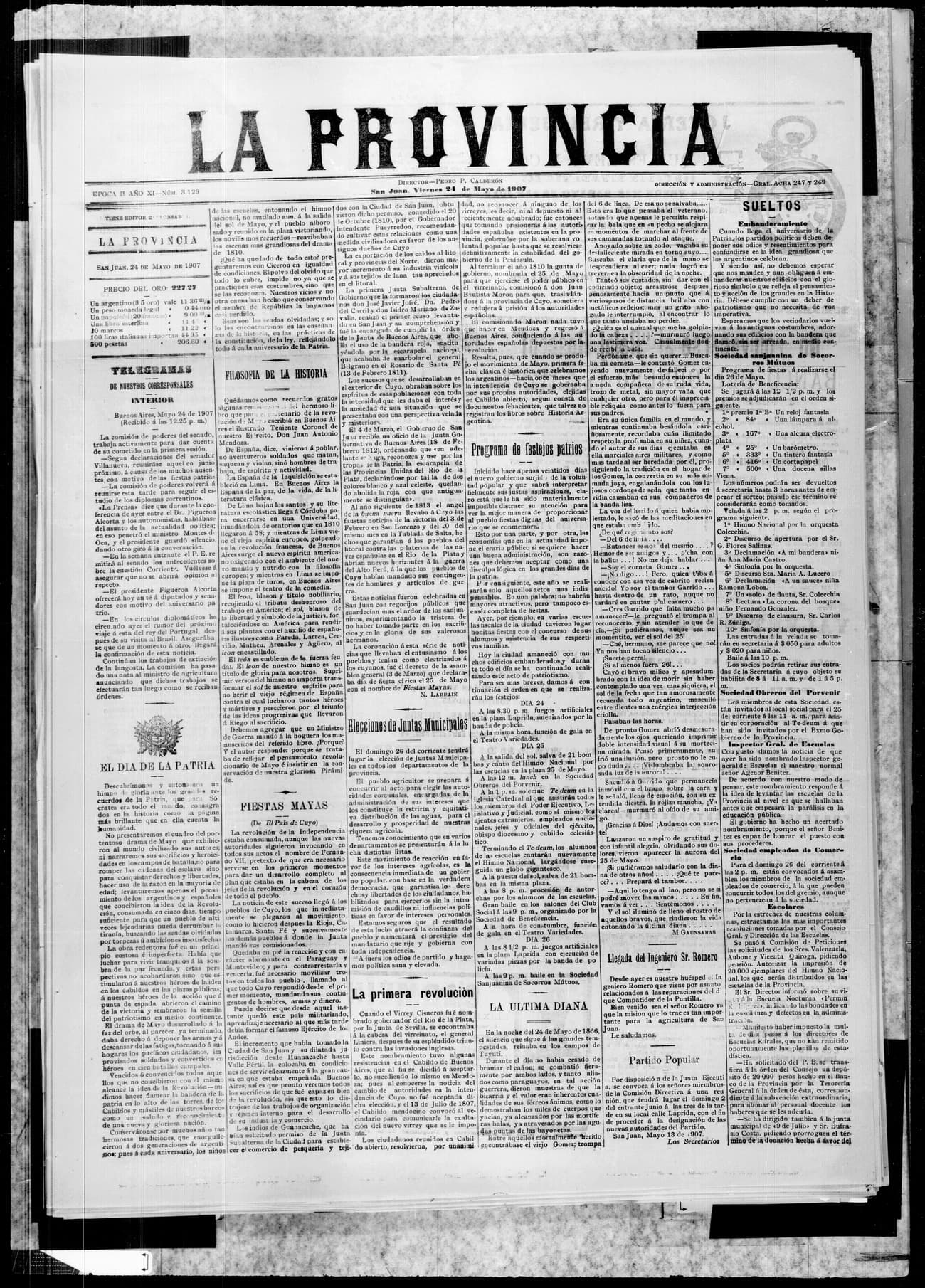 Portada · 24 de Mayo de 1907