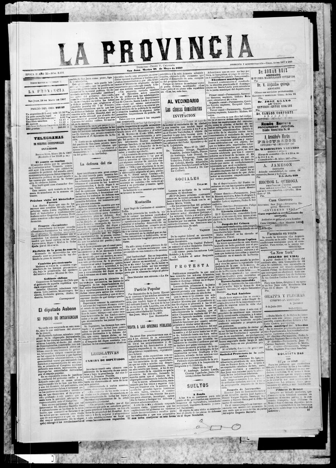 Portada · 28 de Mayo de 1907