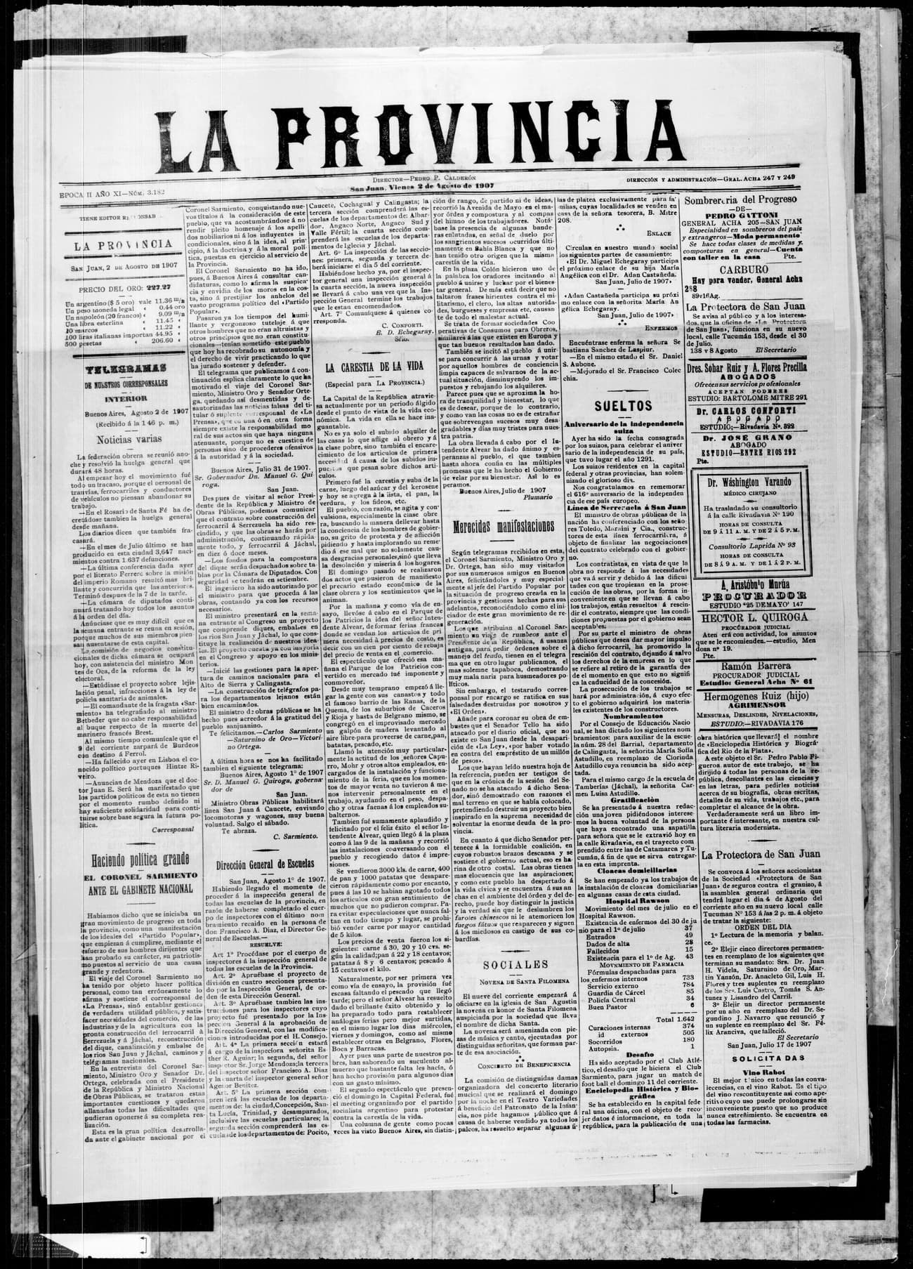 Portada · 2 de Agosto de 1907