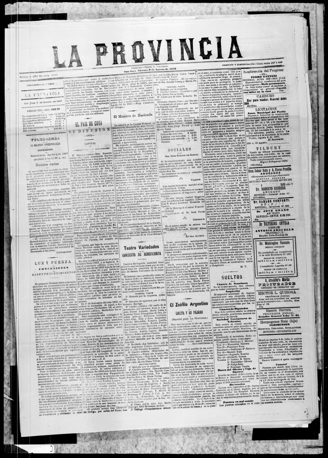 Portada · 7 de Agosto de 1907