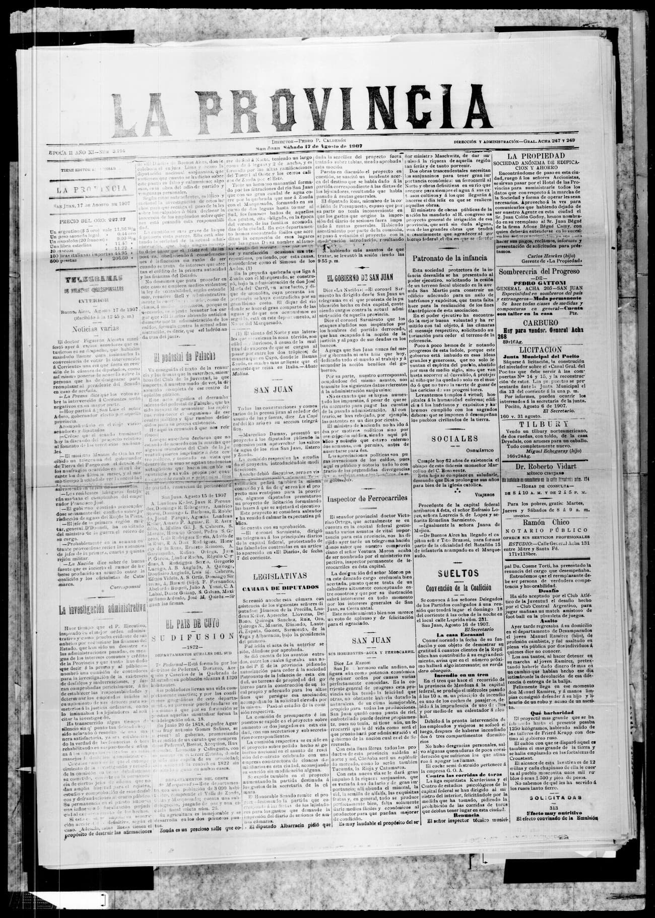 Portada · 17 de Agosto de 1907