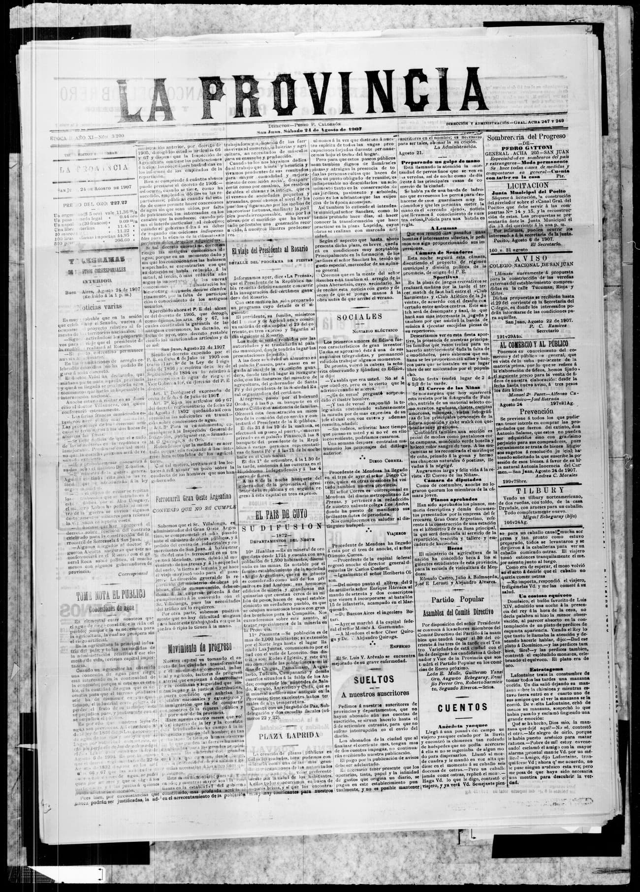 Portada · 24 de Agosto de 1907