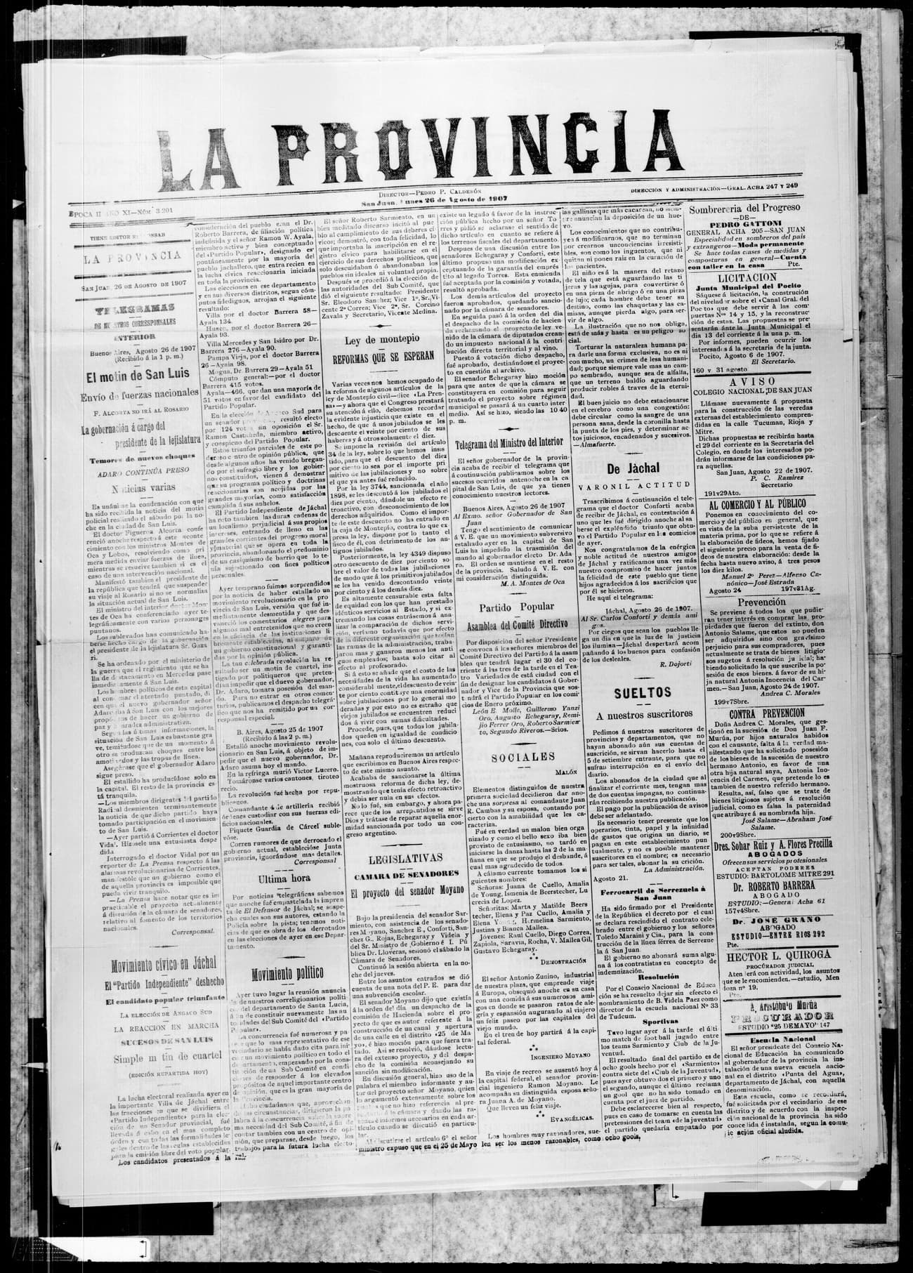 Portada · 26 de Agosto de 1907