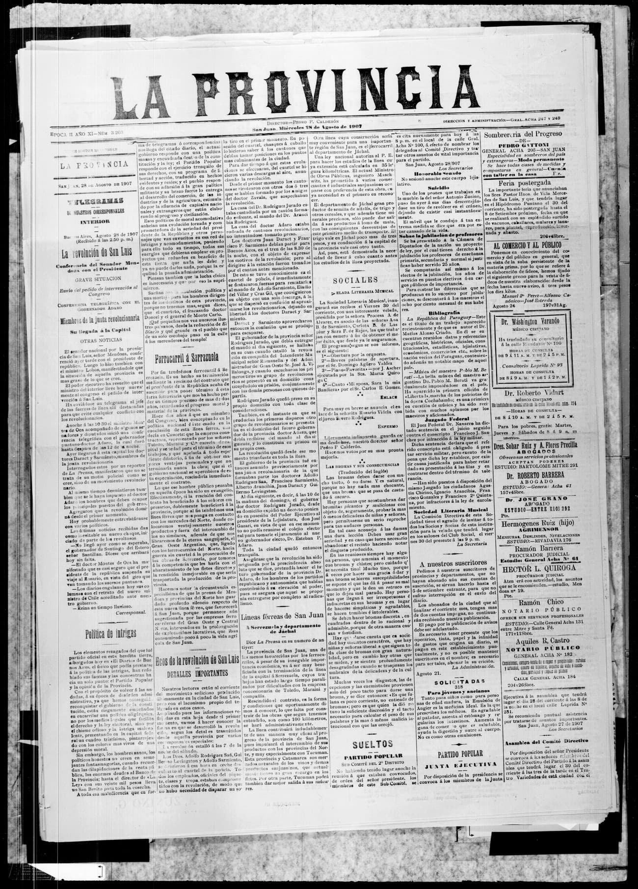 Portada · 28 de Agosto de 1907