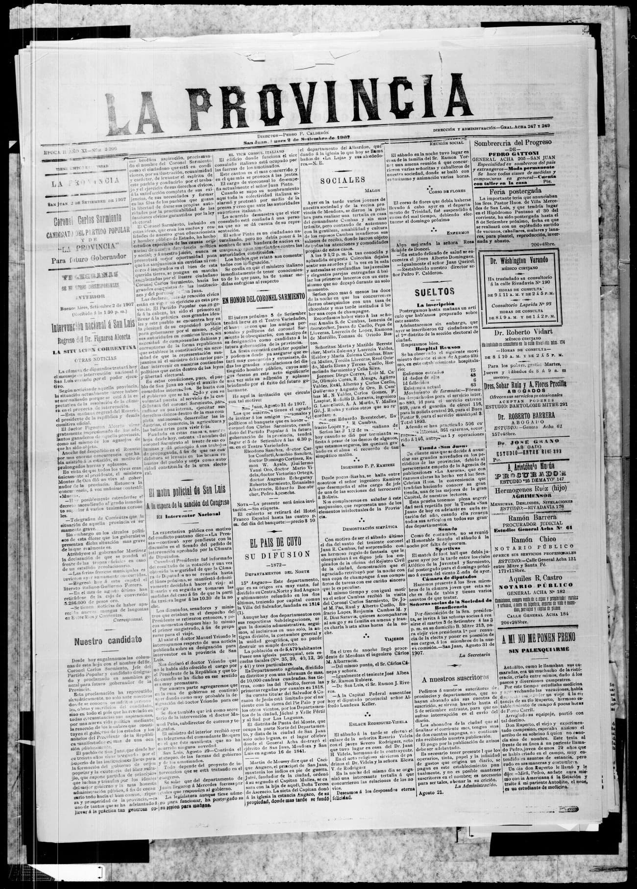 Portada · 2 de Septiembre de 1907