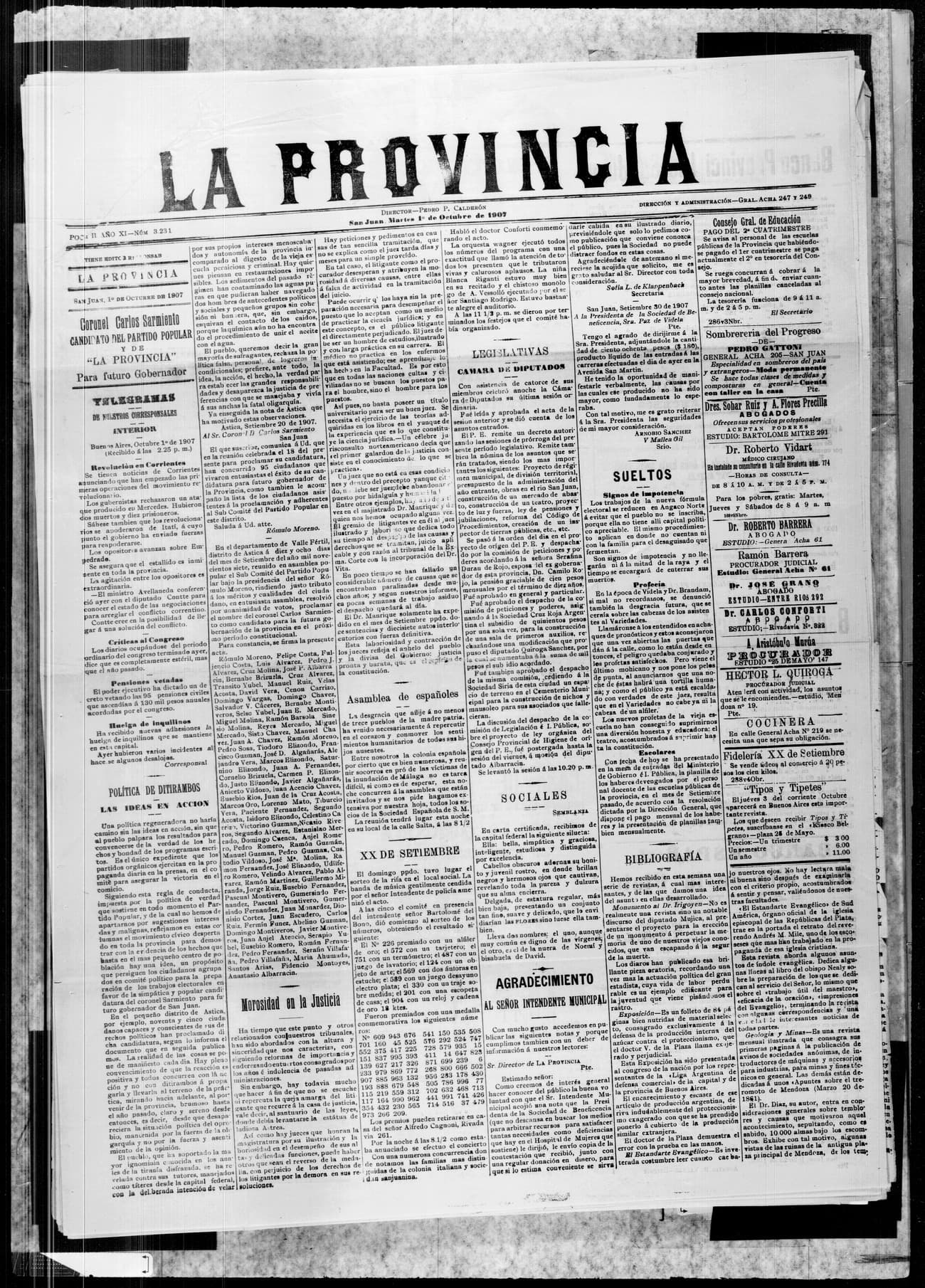 Portada · 1 de Octubre de 1907