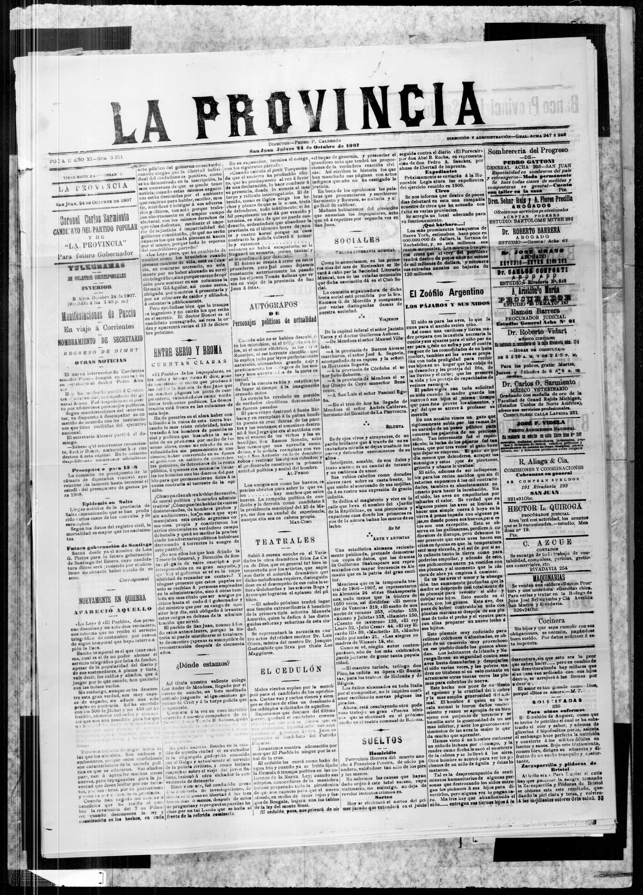 Portada · 24 de Octubre de 1907