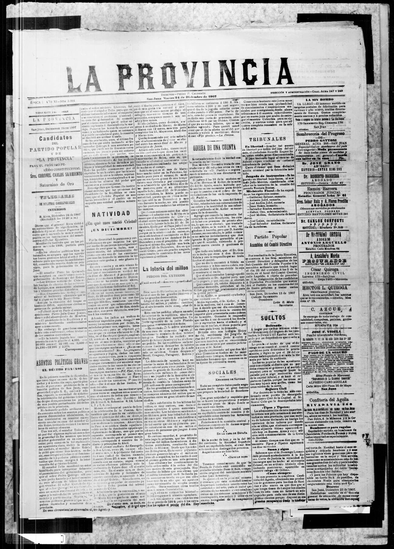 Portada · 24 de Diciembre de 1907