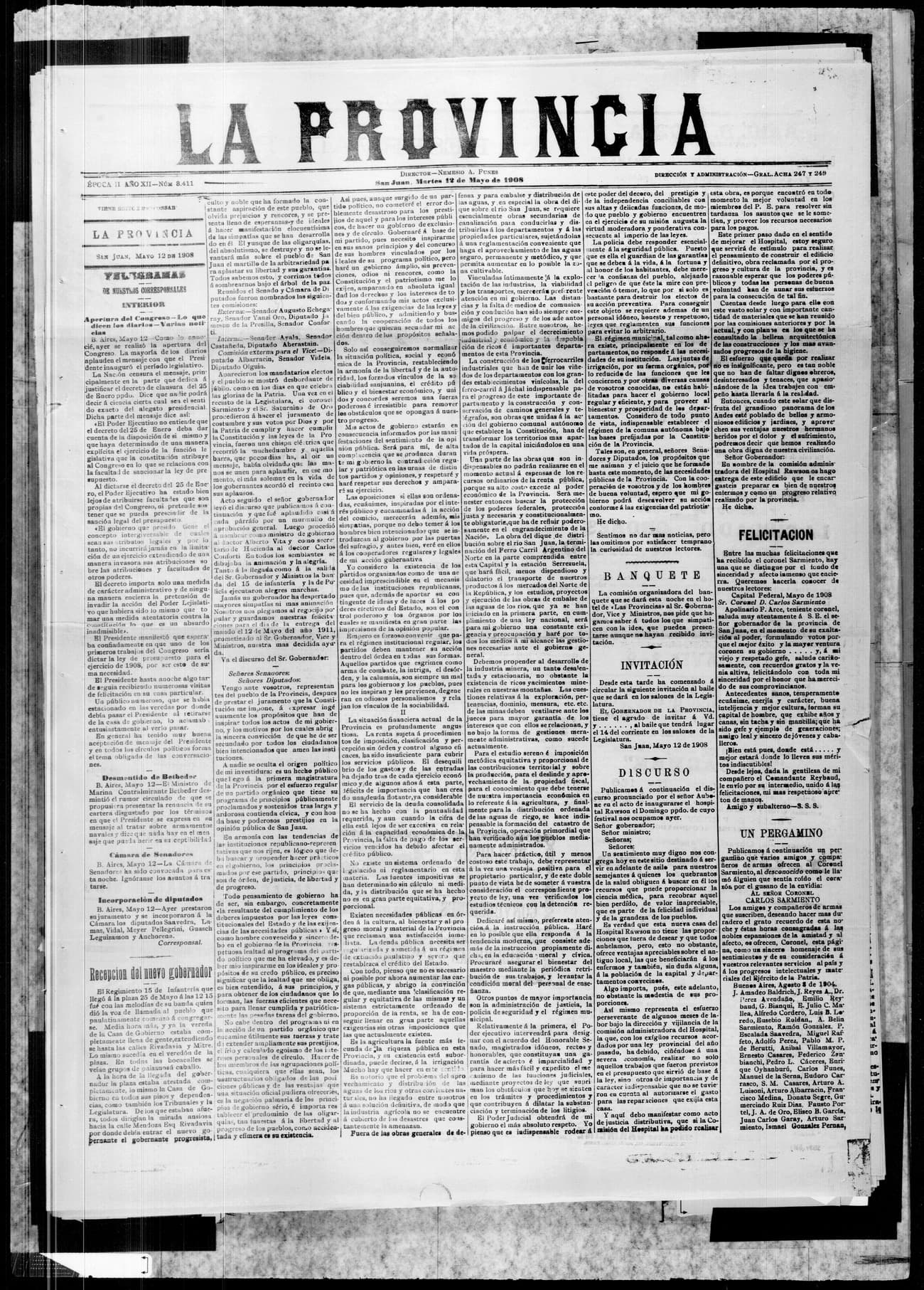 Portada · 12 de Mayo de 1908