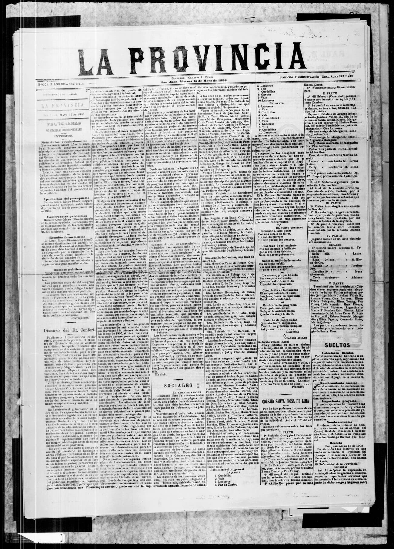 Portada · 15 de Mayo de 1908