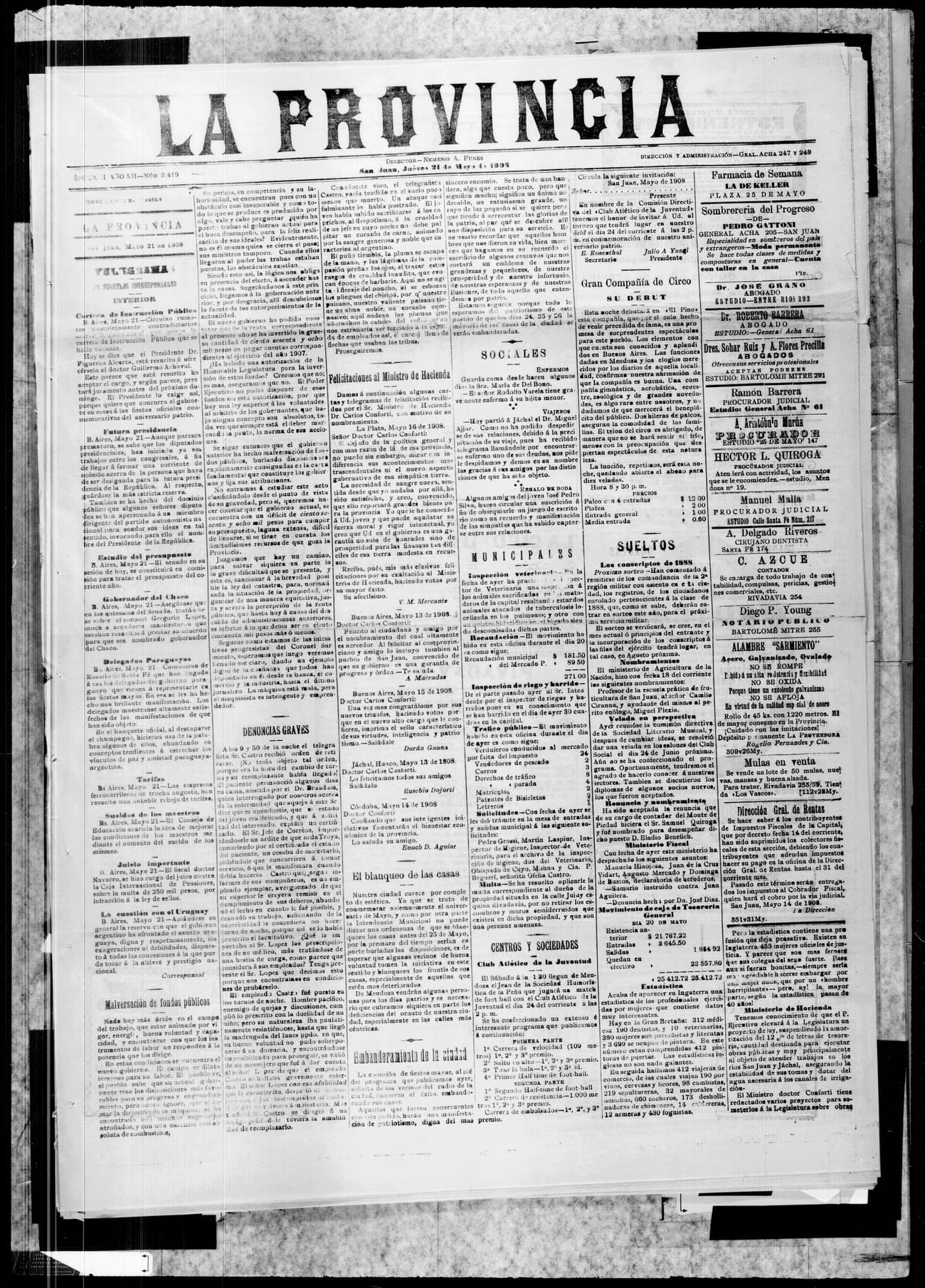 Portada · 21 de Mayo de 1908