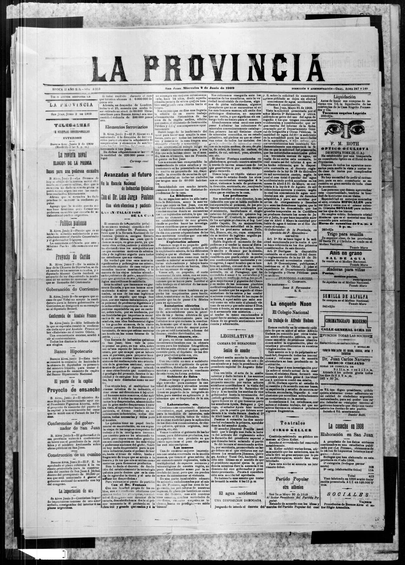 Portada · 2 de Junio de 1909