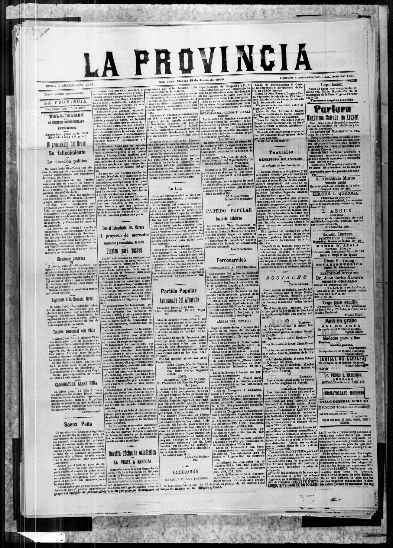 Portada · 15 de Junio de 1909