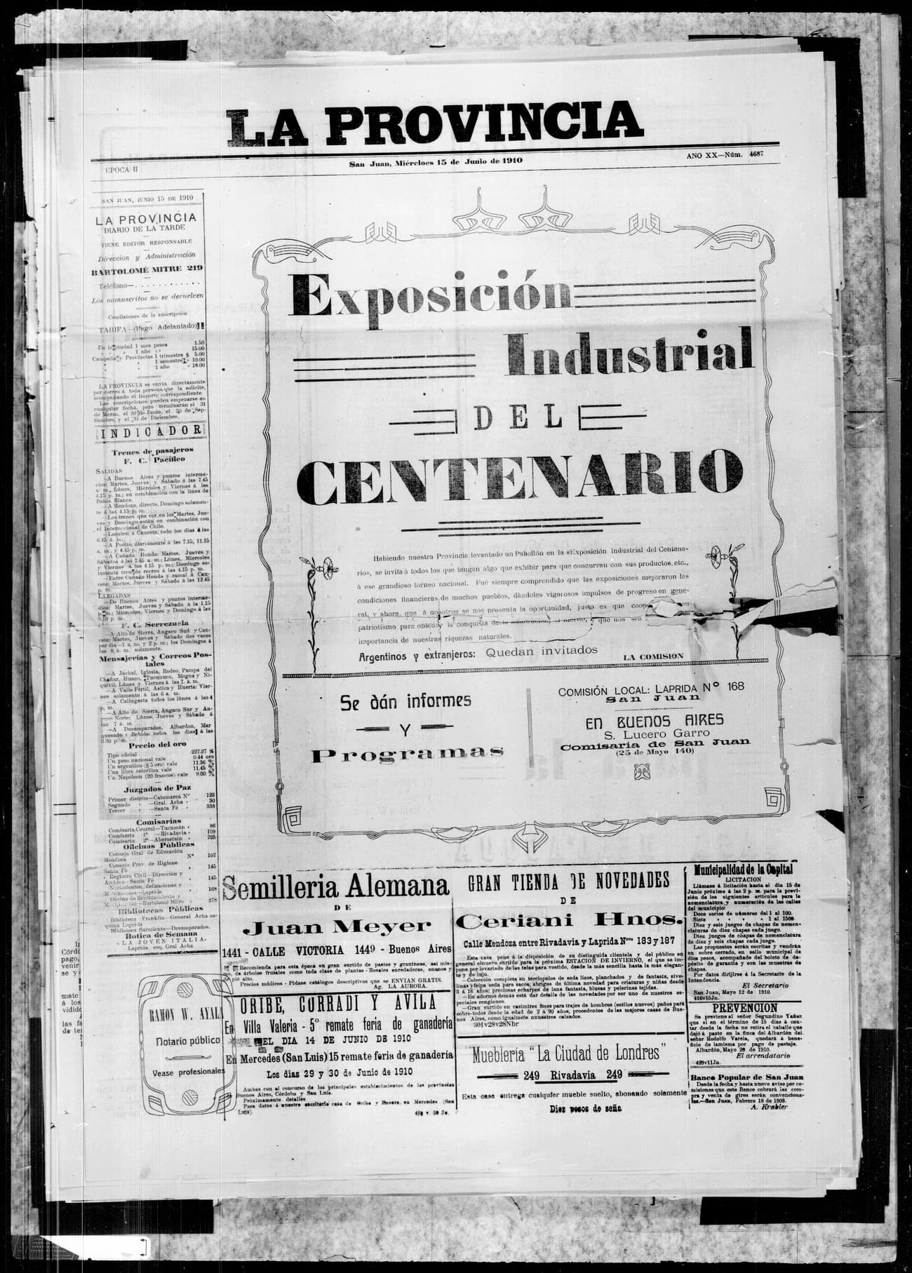 Portada · 15 de Junio de 1910