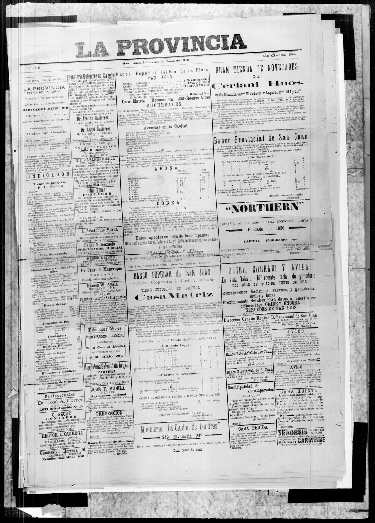 Portada · 27 de Junio de 1910