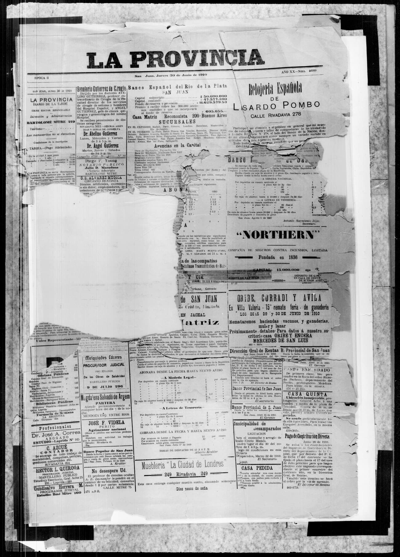 Portada · 30 de Junio de 1910