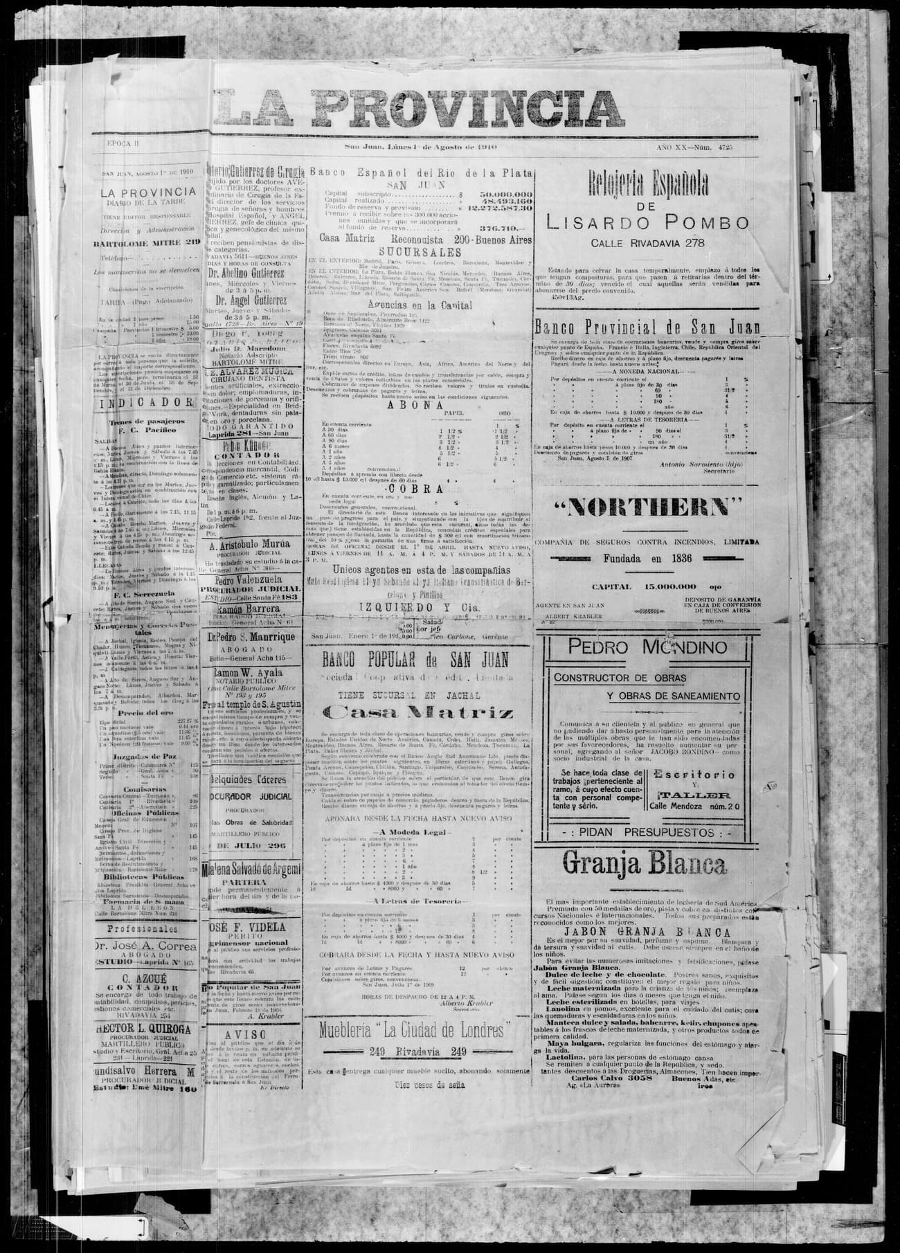 Portada · 1 de Agosto de 1910
