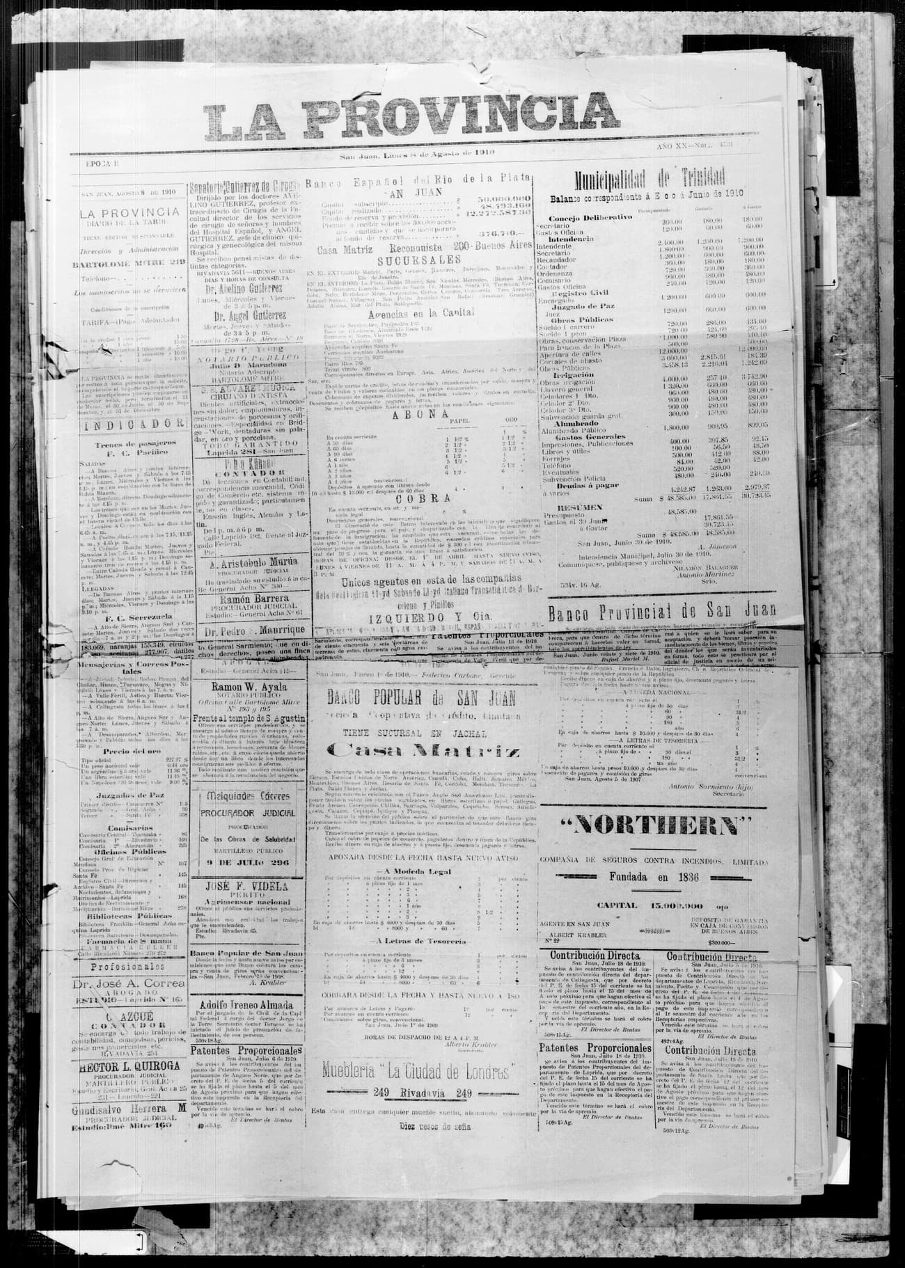 Portada · 8 de Agosto de 1910