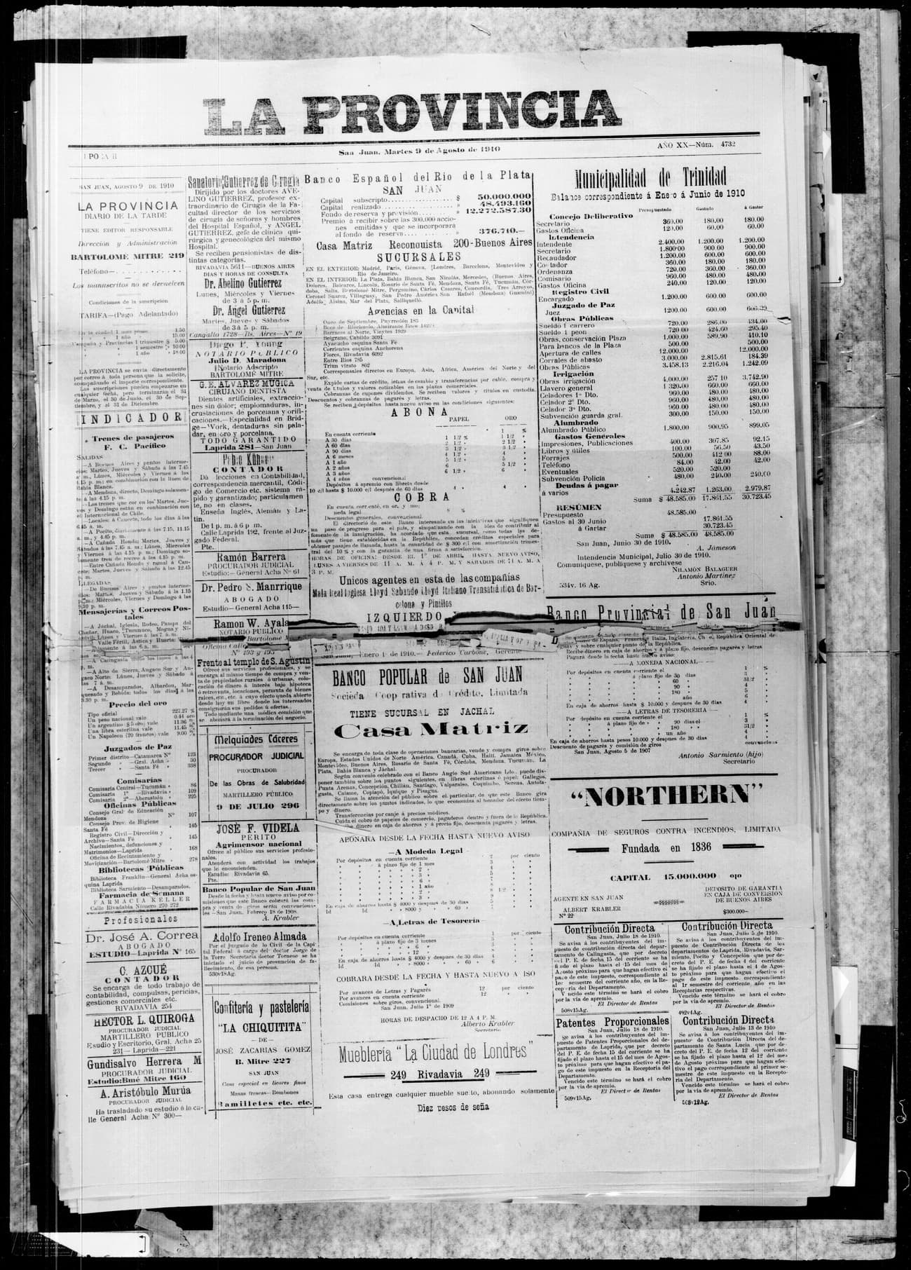 Portada · 9 de Agosto de 1910