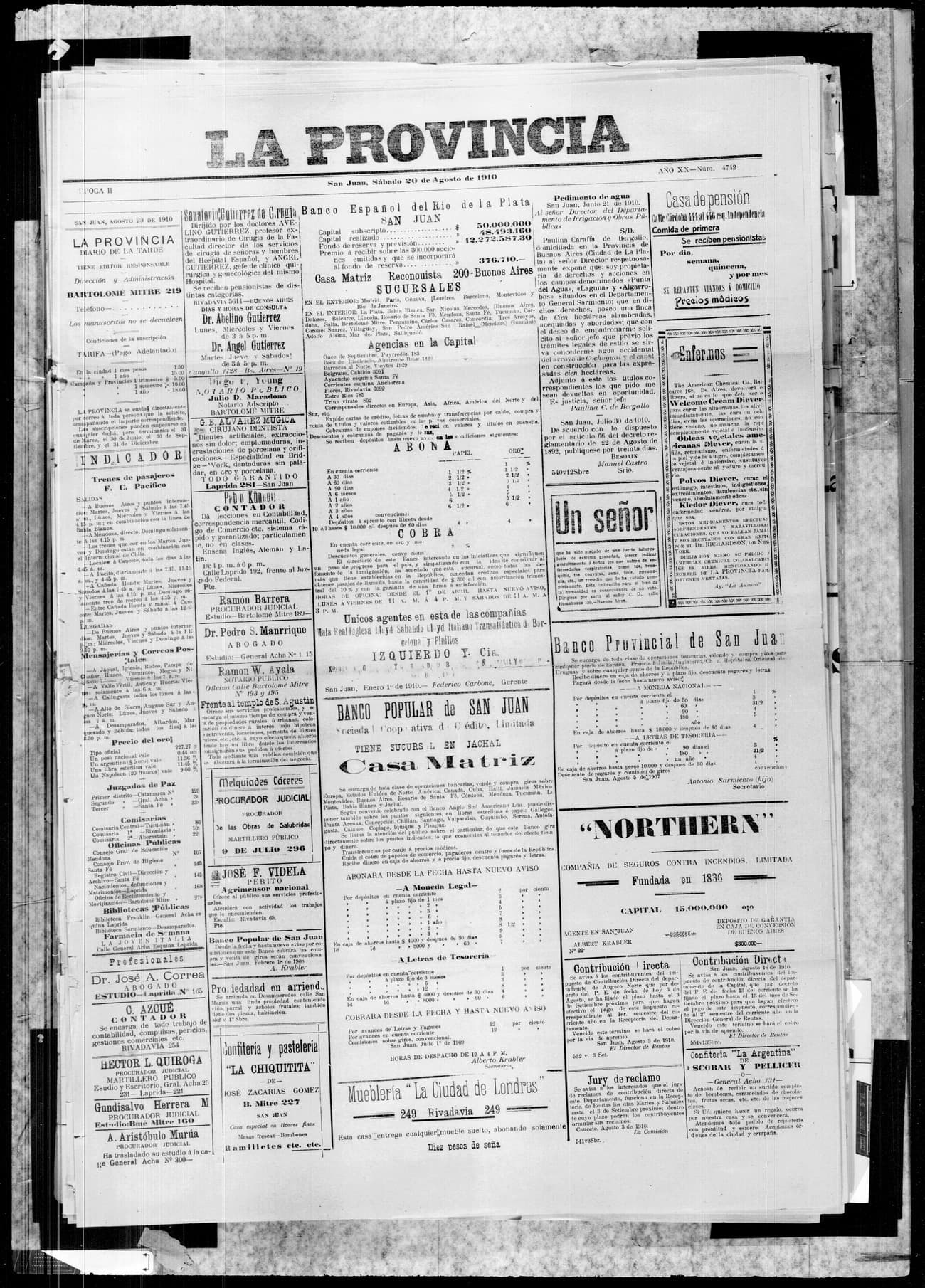 Portada · 20 de Agosto de 1910